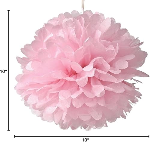 Miniatura 3 de Bekith 30 pompones de papel de seda de 10 pulgadas, bola de flores, decoración al aire libre para fiesta de boda