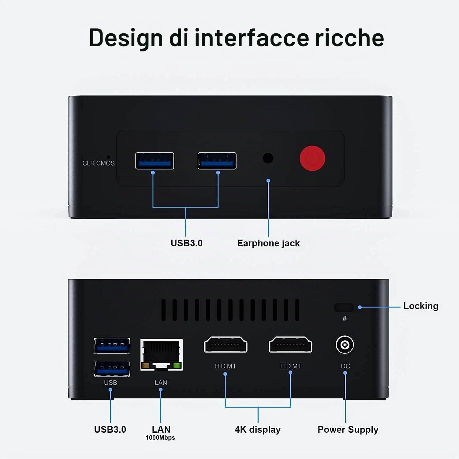 Beelink GK Mini - Mini PC con Windows 11 Pro, Quad Core J4125, 2x HDMI Ultra HD 4K, RAM 8 GB DDR4, SSD M.2 256 GB, Slot SATA3 2.5" per HDD/SSD aggiuntivo, Wi-Fi 5 AC, Gigabit Ethernet (256 GB)