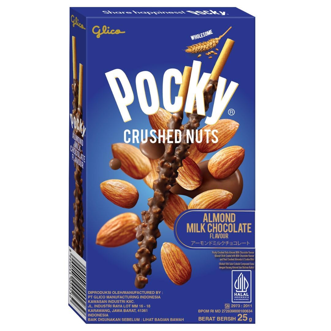 Glico Pocky Crushed Almond Nuts Milk Chocolate Flavour 25g x 10