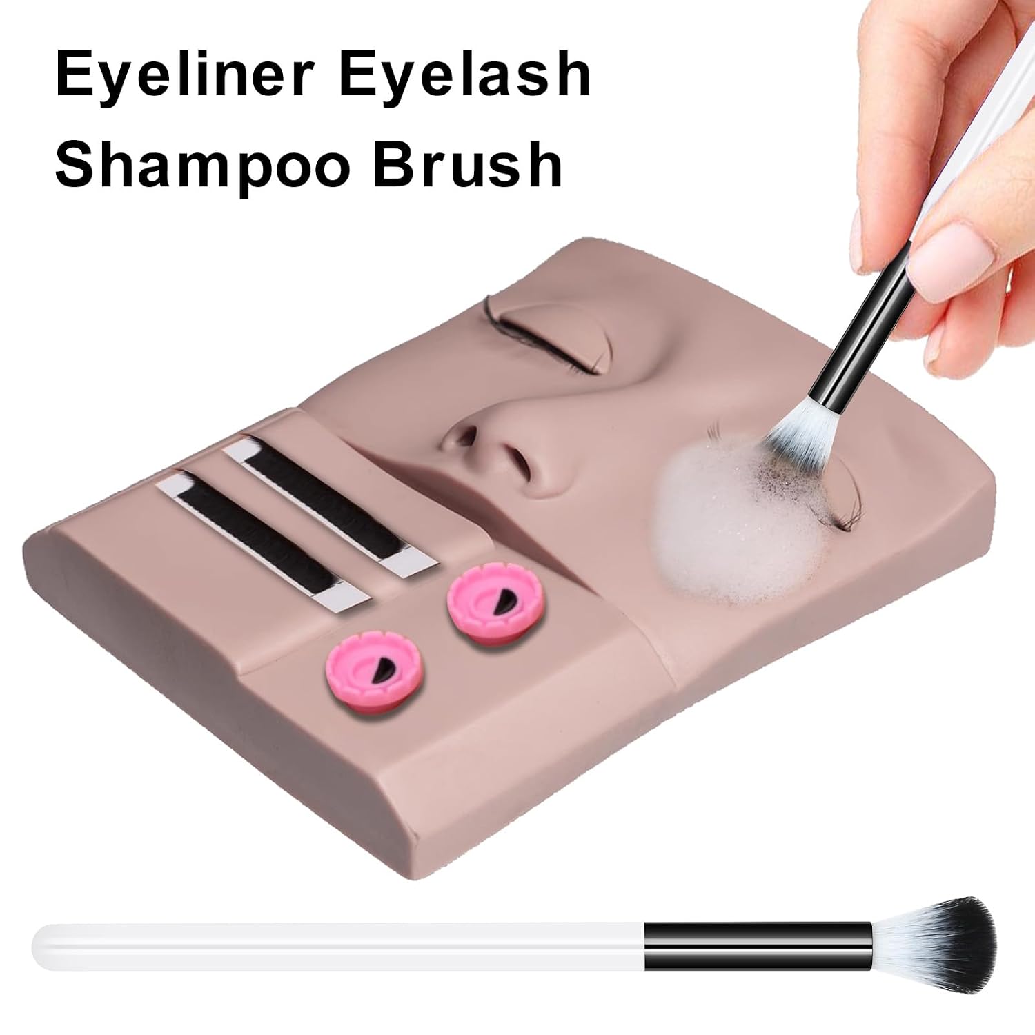 12 PCS Eyelash Cleaning Brush, Lash Bath Brushes Bulk, Eye Lash Brushes for Cleansing for Lash Extension, Lash Wash Brush, Lash Shampoo Brushes Bulk, Eyeshadow Brush Set Professional