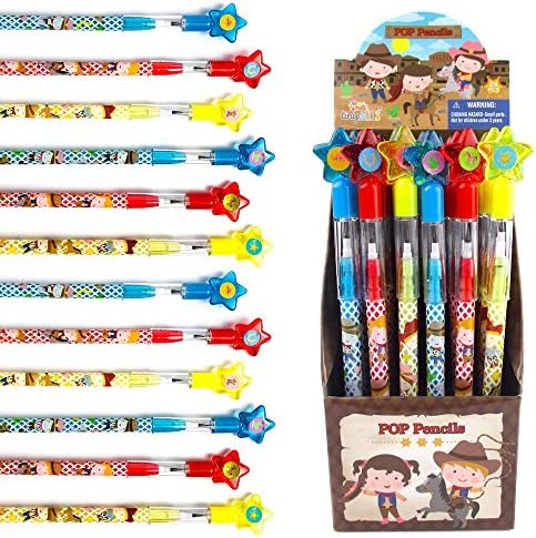 TINYMILLS 24-Pack Koala Stackable Pencils - Multi-Point Push Pencils With Erasers For Party Favors & Classroom