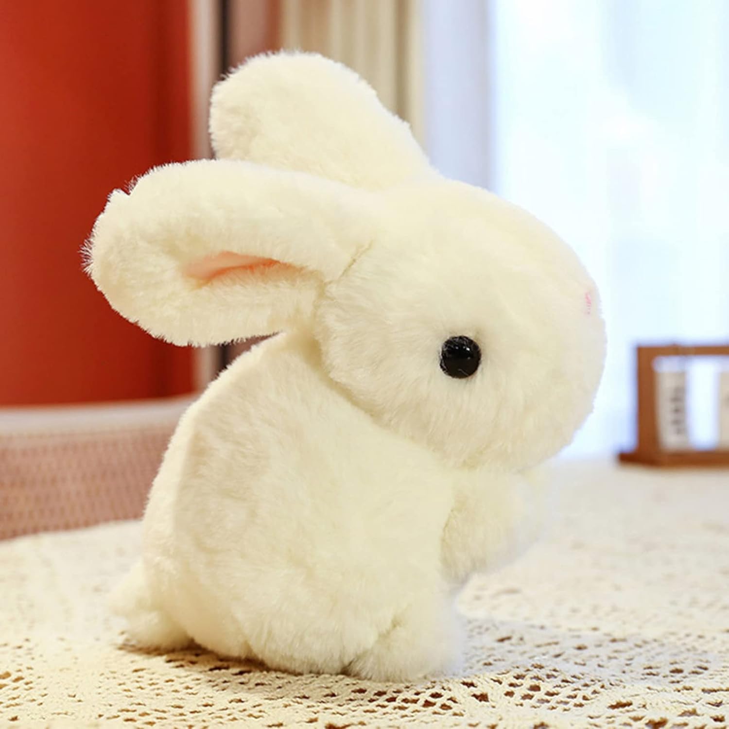 最大10 Offクーポン ぬいぐるみ ウサギ リアル動物 ふわふわ ピンク ファー もちもち うさぎぬいぐるみ かわいい おもちゃ ウサギ人形 縫いぐるみ 柔らかい 萌え萌え 多機能 女の子 デザイン 28cm ホワイト 女性 誕生日 お祝い 贈り物 クリスマス Sparrow Rs