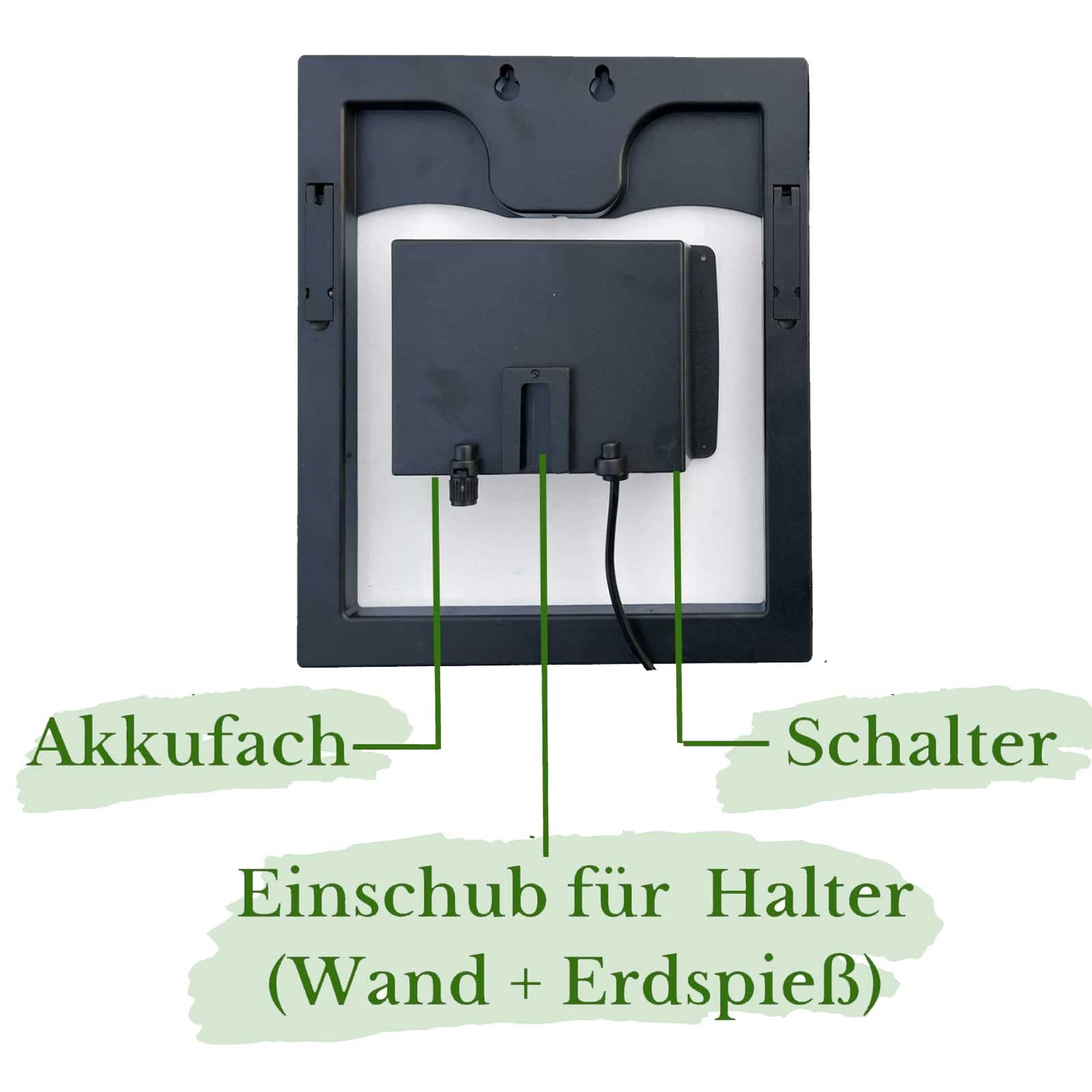 Storm's Gartenzaubereien Wasserspeier Fisch blau mit Akku Solarpumpe 12cm aus Keramik Laufzeit ohne Sonne 4-5 Stunden für Miniteiche