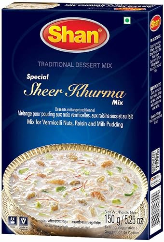 Shan Special Sheer Khurma Mix, Traditional Dessert Mix for Vermicelli Nuts, Raisin and Milk Pudding, 150g