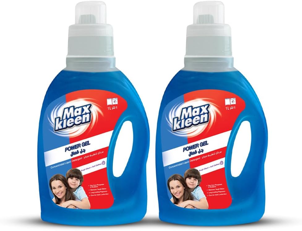 Liquid Detergent Twin Pack -2x1000ml | Powerful Antibacterial Protection | Kills 99% Germs | Removes Tough Stains & Softens Clothes