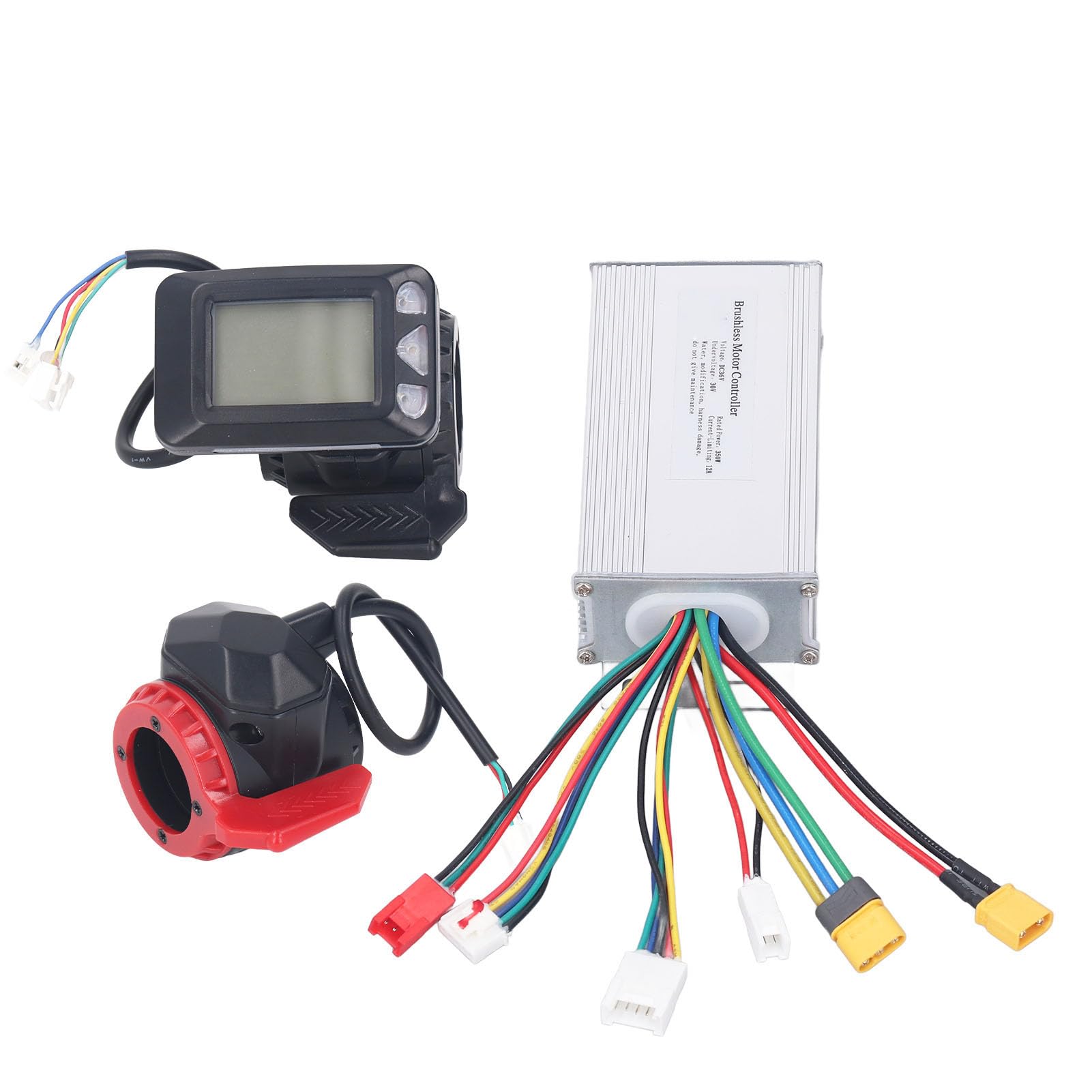 Sorandy 36V 350W Waterproof LCD Display Panel + Thumb Throttle + Brushless Motor Controller Kit for Electric , Brushless Controller, Scooters, Brushless Motor Speed Controller