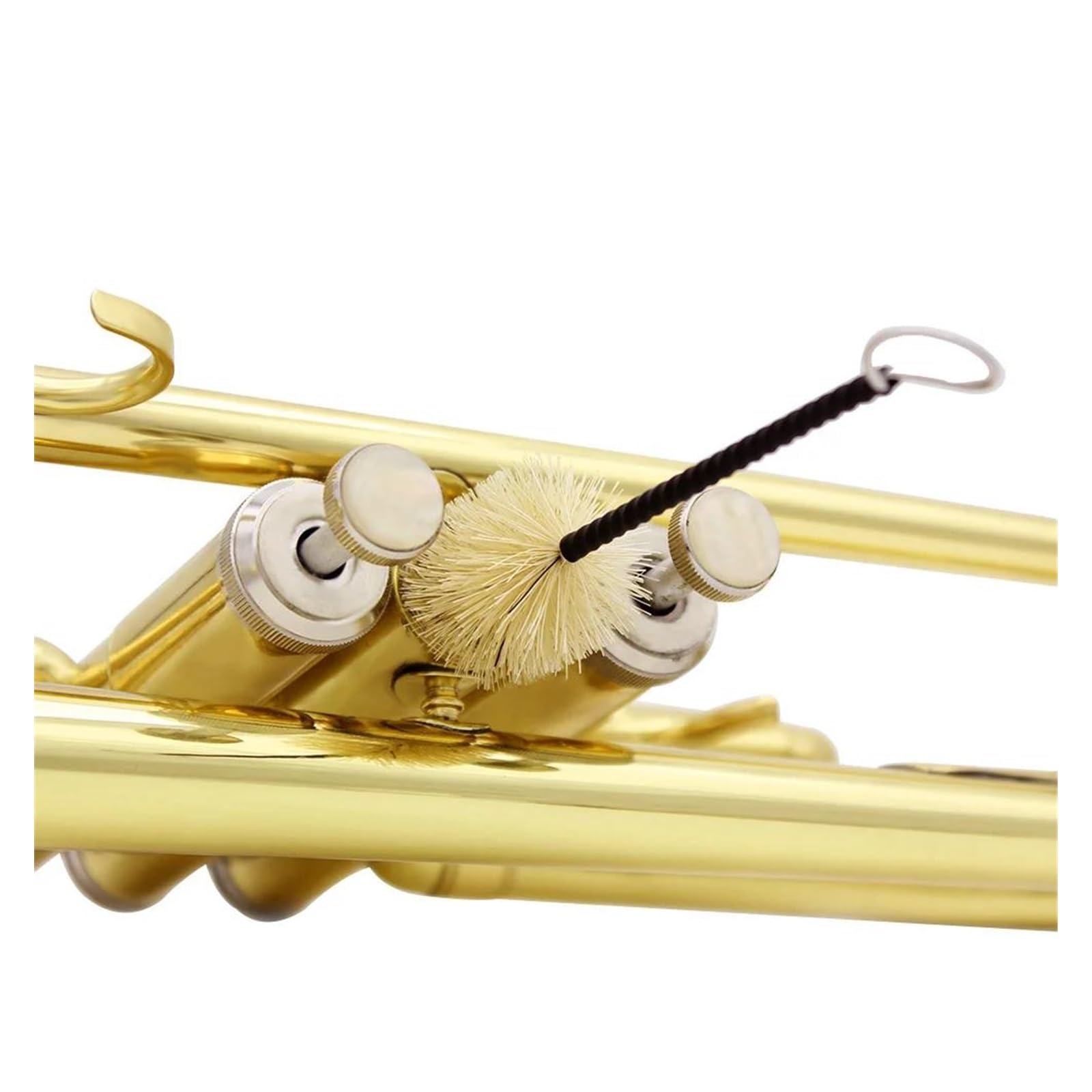 trąbka instrument Profesjonalna Trąbka Bb B Płaski Instrument Dęty Blaszany Trompete Z Paskiem Na Futerał Ustnik Akcesoria Do Instrumentów Muzycznych (Color : Gold)