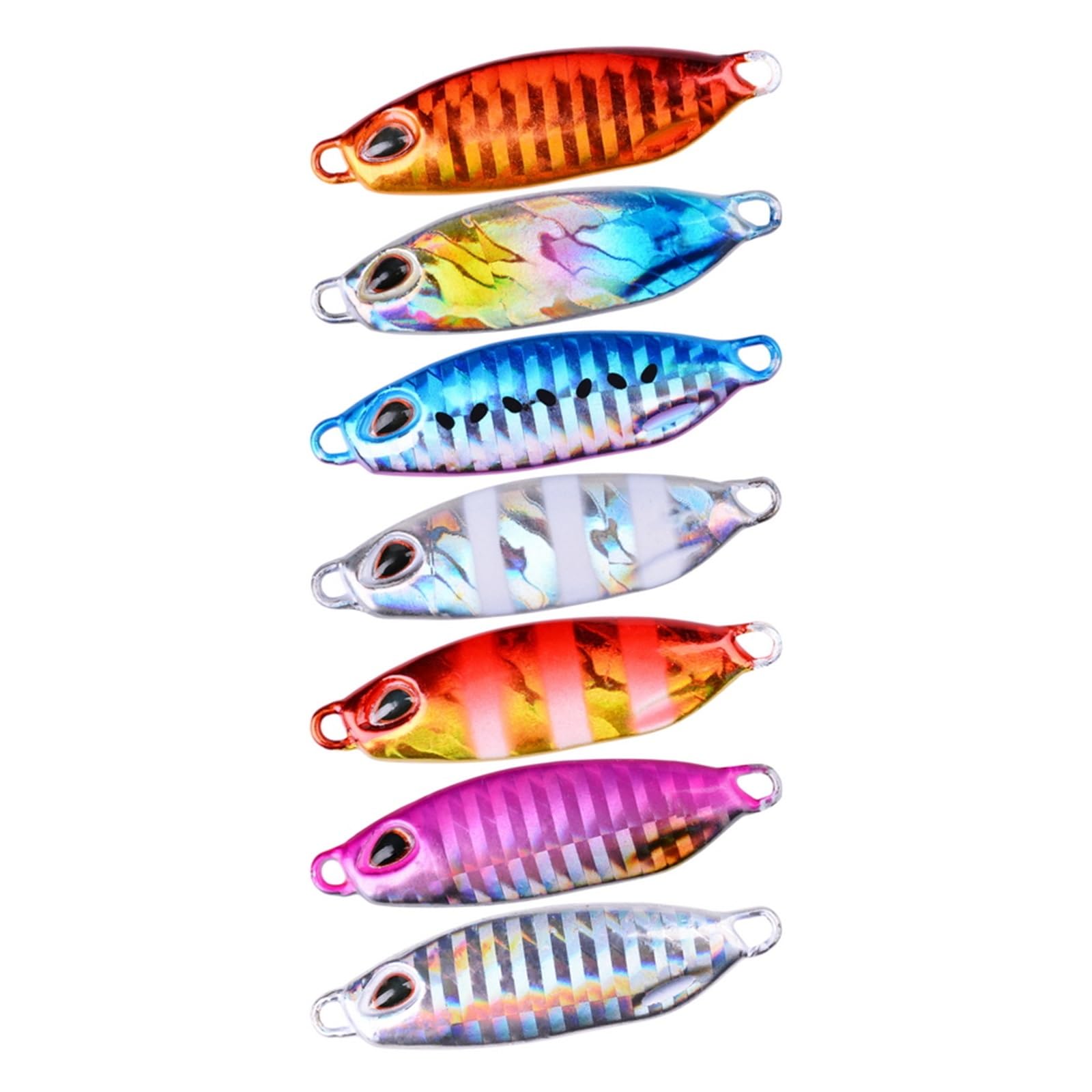 7 Pièces/lot Métal Gros Gabarit Pêche Leurre Poids 50g 7cm Gabarits De Pêche Mer d'eau Salée Pesca Leurres Bar Gabarit Isca Artificiel Faux Poisson