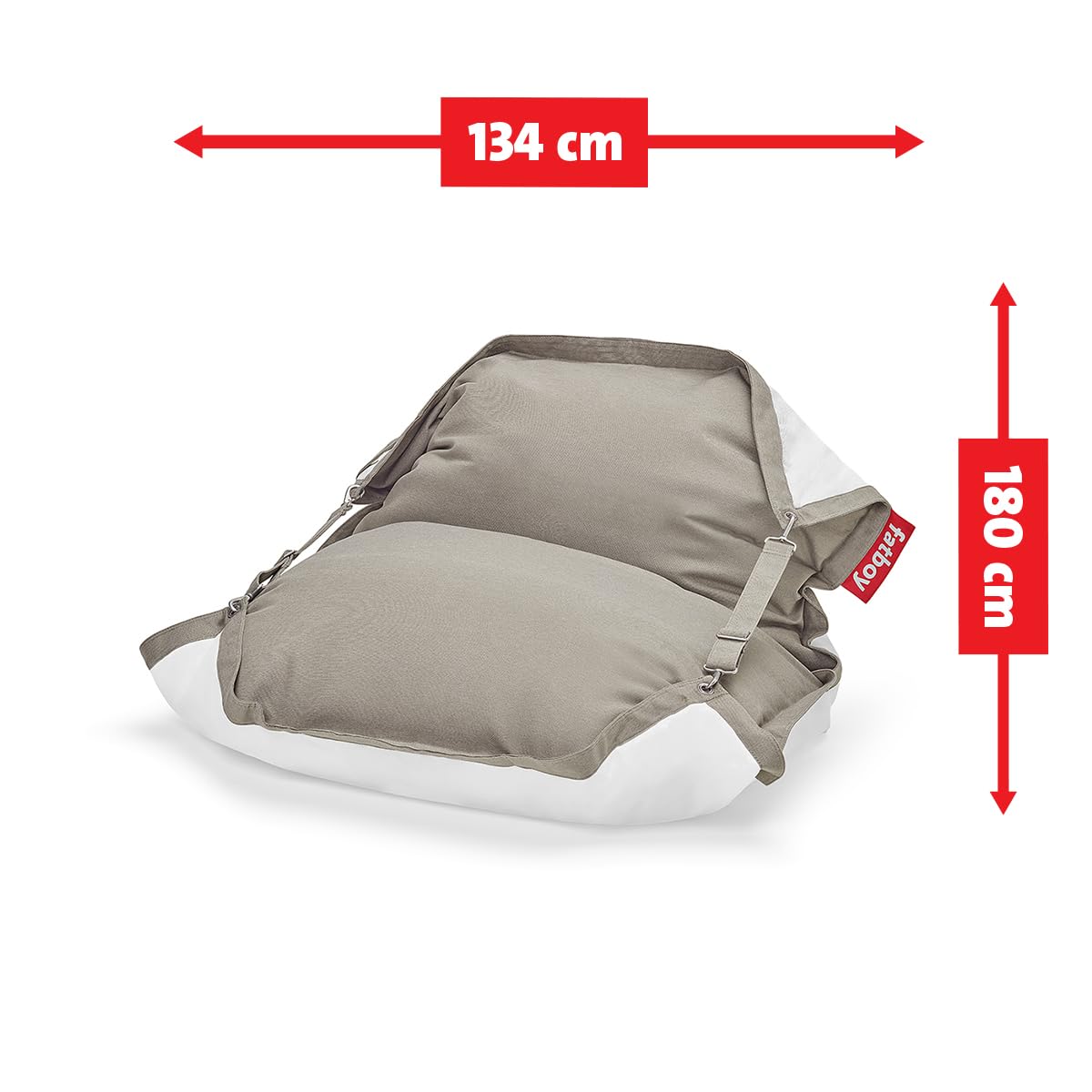 Fatboy Original Floatzac Gris Pouf pour Le Sol et sur l'Eau Séchage Rapide Flottant
