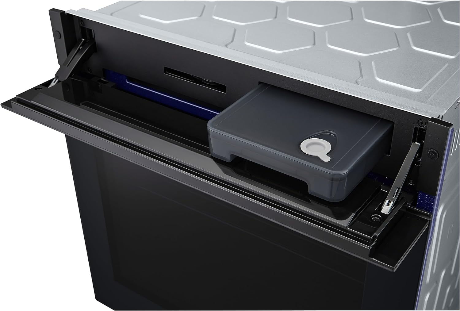 LG InstaView WSED7667M Forno da Incasso 100% Vapore, classe A++, 76L, 250°C, Display Touch 4,3", Air Fry, Sous Vide, Pizza, EasyClean, Wi-Fi, Cerniere Ammortizzate, Sonda Temperatura, Nero