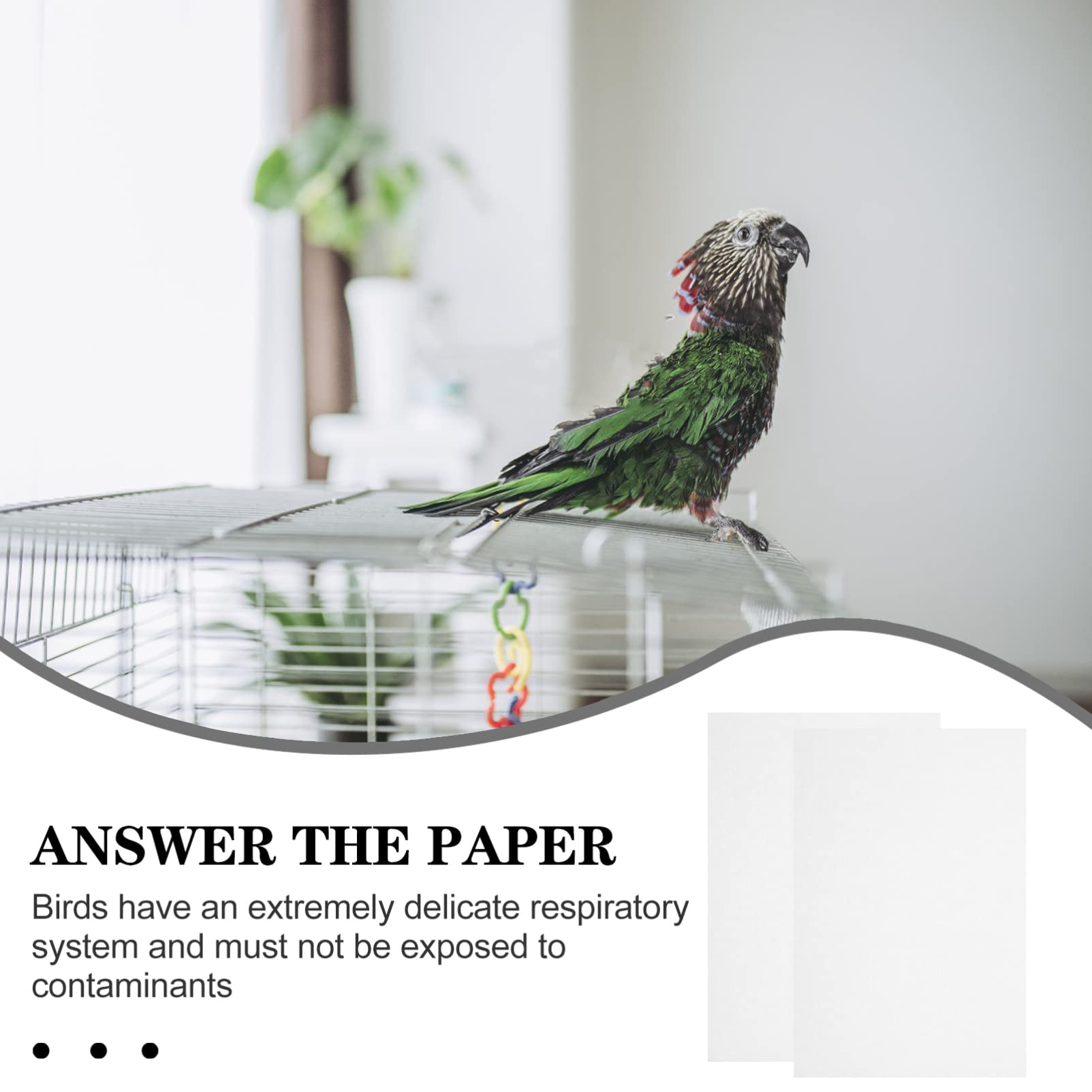 View of Budgie Sand Sheets For Cage 100pcs Parrot Cage Liners Bird Cage Tray ...