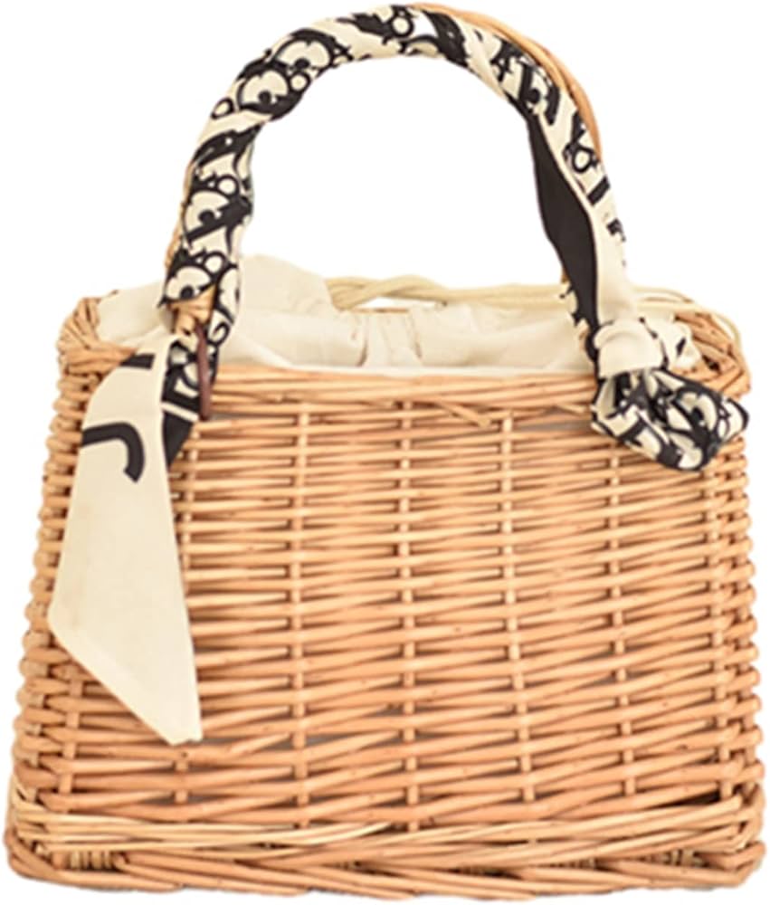 Amazon.co.jp: かごバッグ 藤編みバッグ バスケットかご 大容量
