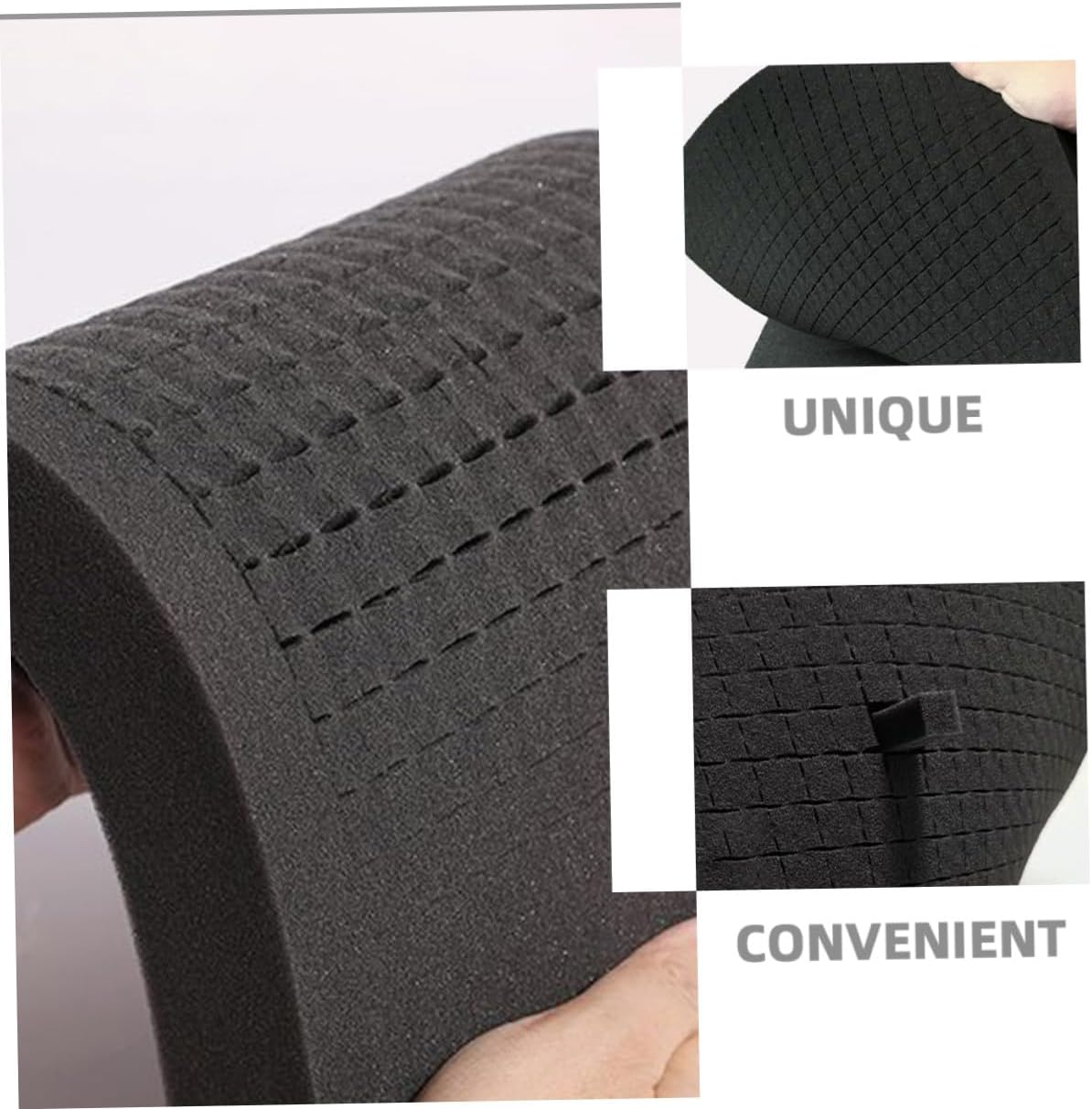 Yardwe Black Tearable Foam Grid Packaging Inserts 2pcs 405x305x50mm Shockproof Foam Sheets Protective Padding for Shipping and Tool Box Organization