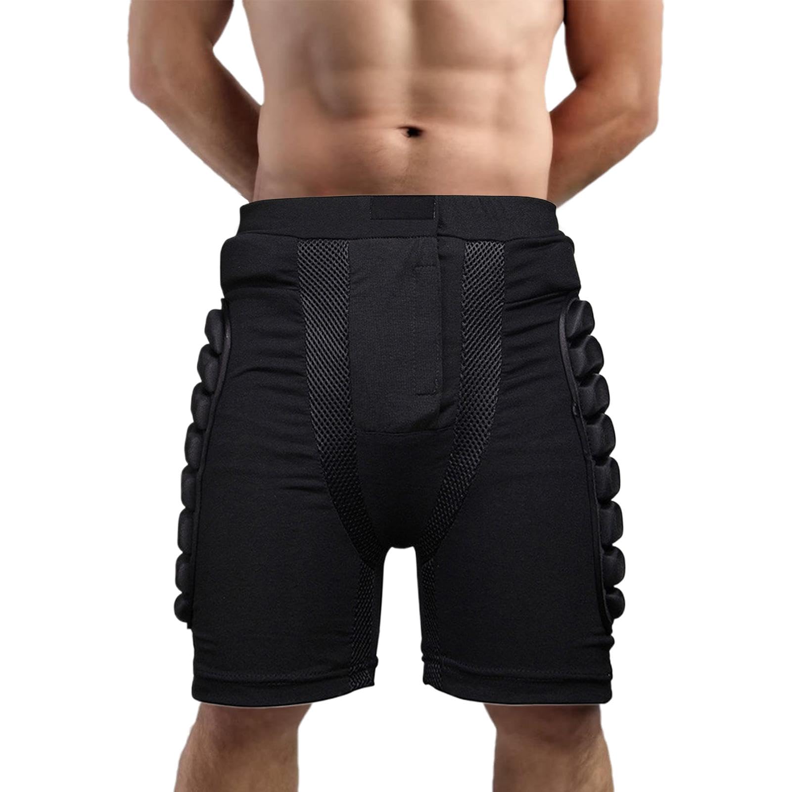 Generisch Pantaloncini Imbottiti per Sci, Snowboard, Pattinaggio sul Ghiaccio, Skateboard, Ciclismo - Nero - Adulto Unisex