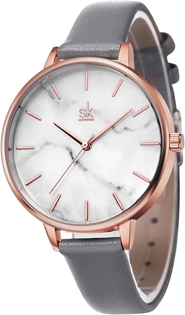 SHENGKE Marble Watch Quartz Ultra-Thin Minimalist Watch for Women Creative Women Watches Waterproof