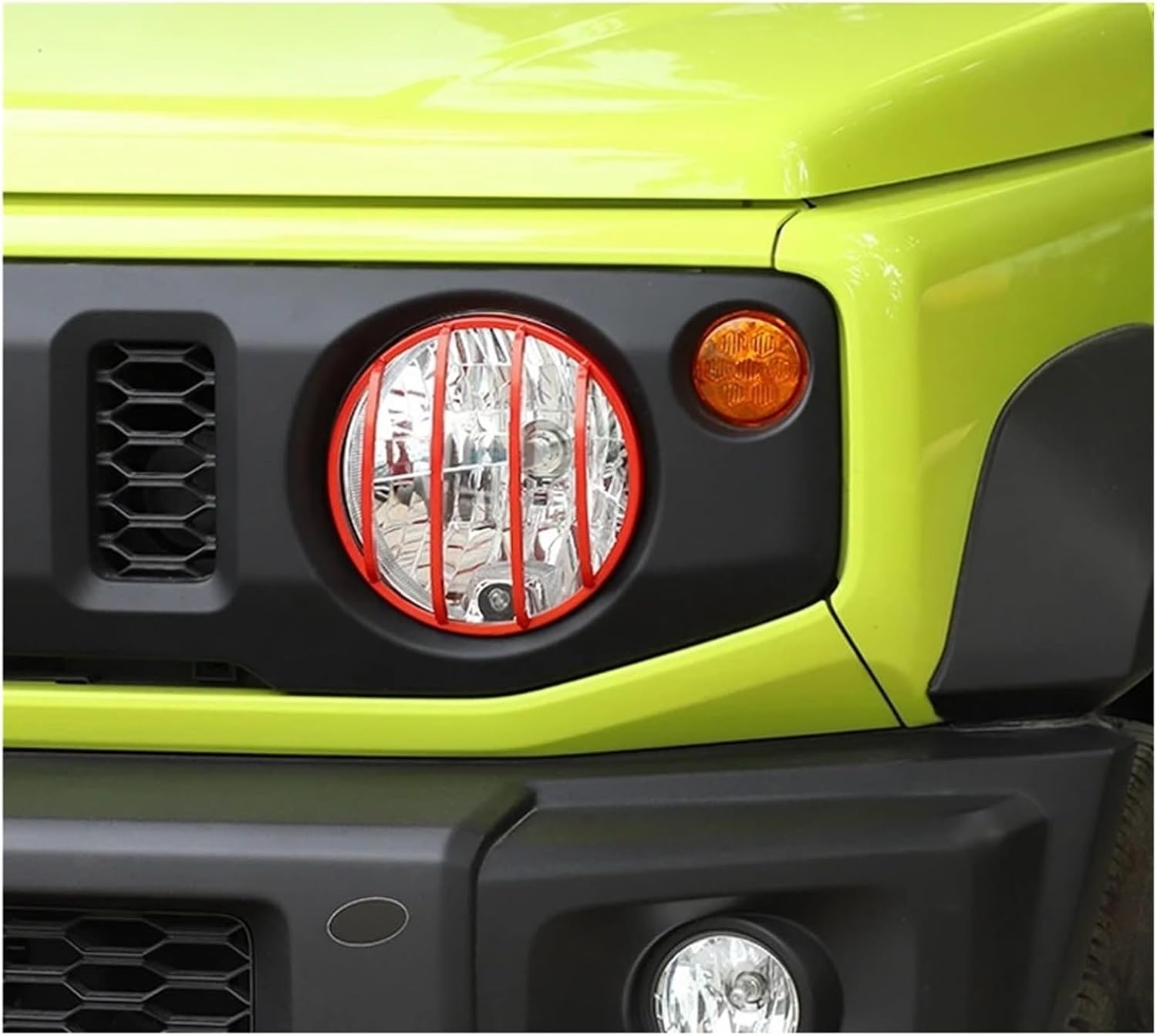 Lamp Hoods Car Front Headlight Lamp Decoration Cover Compatible With Suzuki Jimny 2019 2020 2021 2022 2023 Up Exterior Accessories(A)