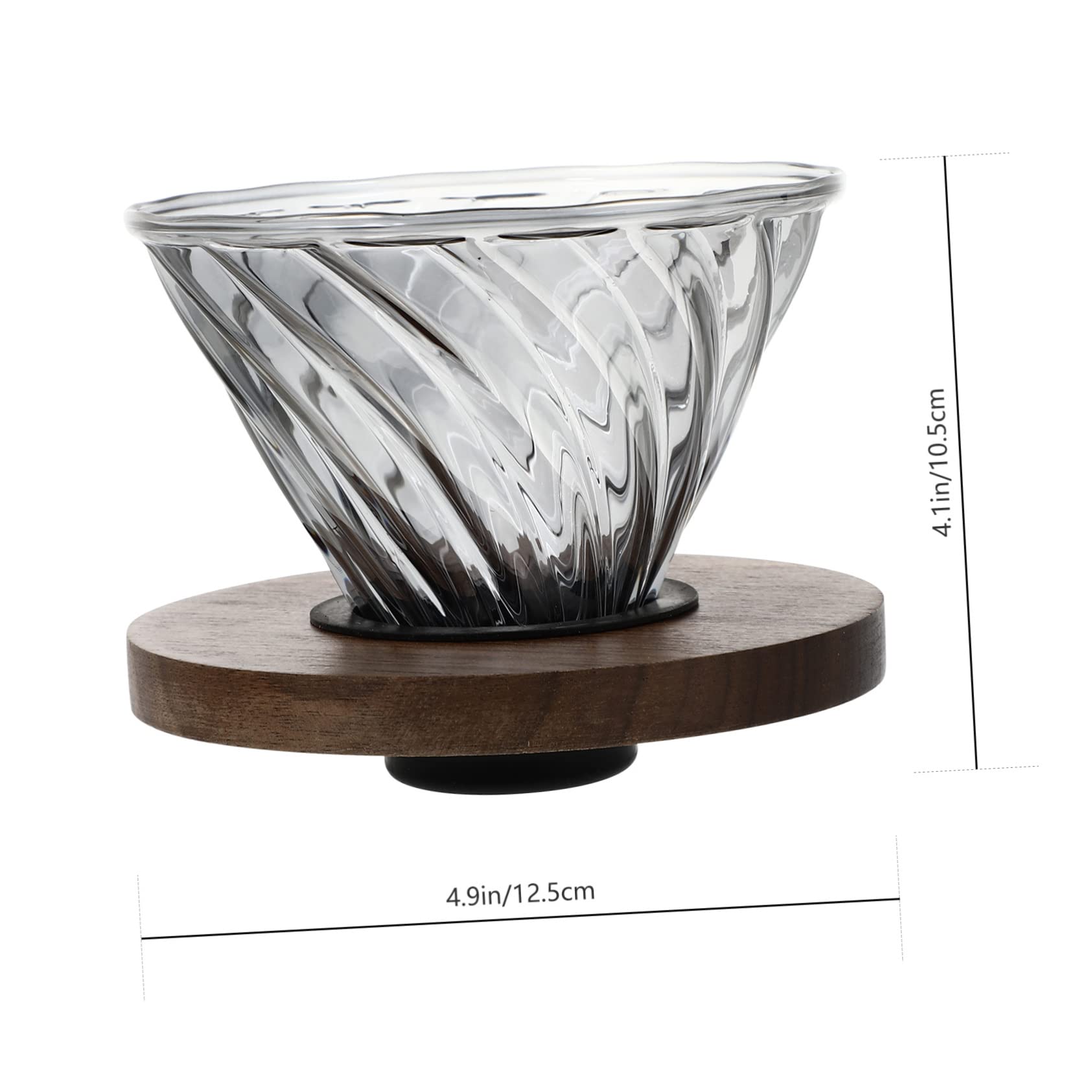 Entonnoir à Café Réutilisable en Verre Noir, pour Maison et Voyage