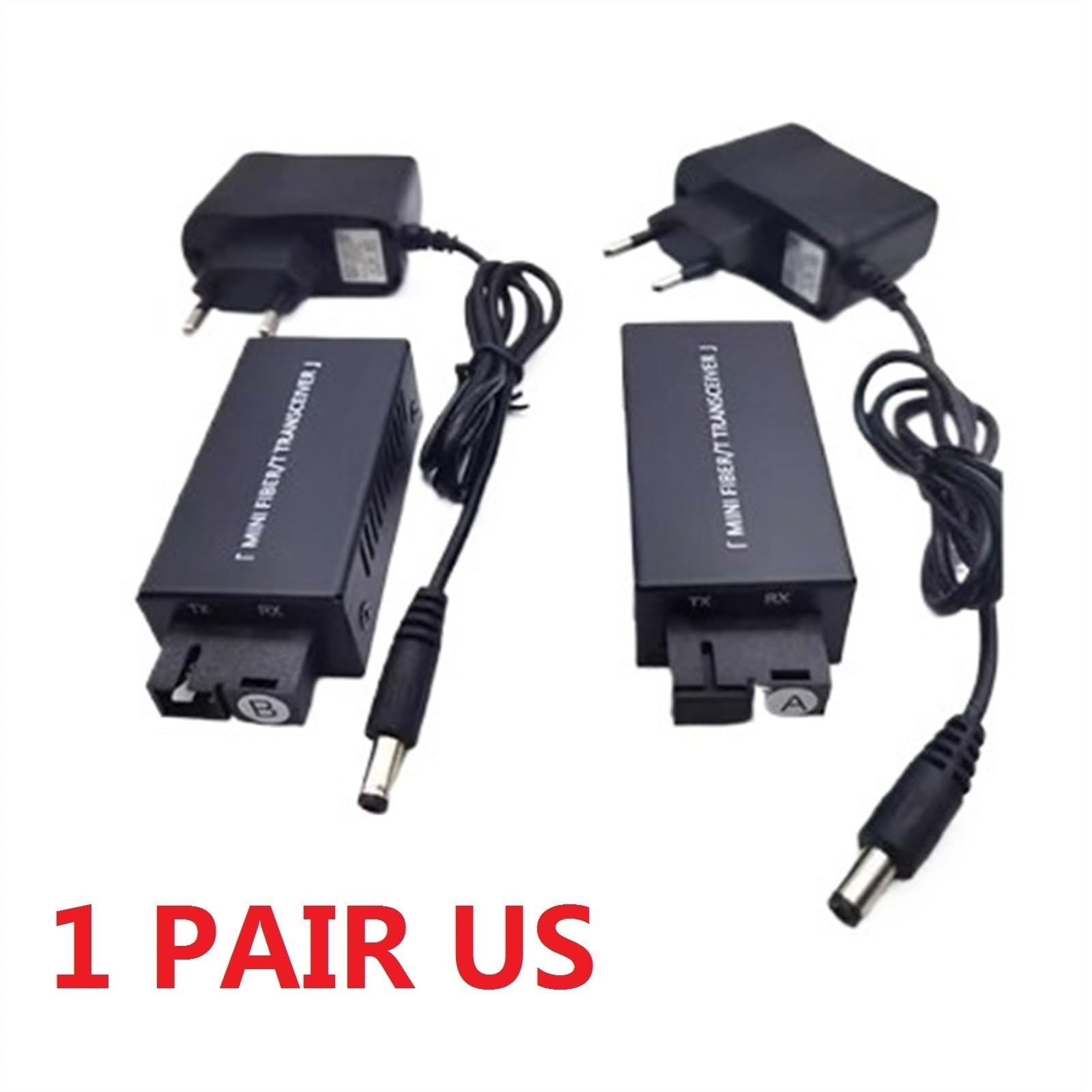 Transceiver Światłowodowy Gigabitowy Konwerter Światłowodowy Mały Rozmiar MC 1GE1GF 1 Para 1A + 1B 1310nm I 1550nm 1 Para 10 M 100m1000m (Size : 1 pair US)