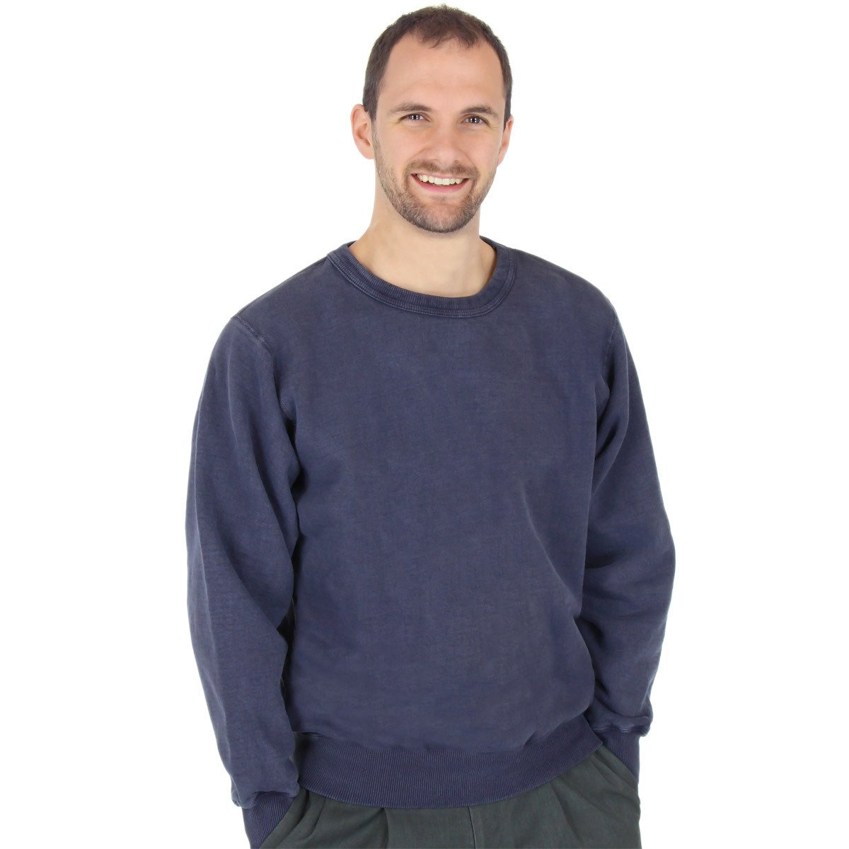 CottonMill Men's 100% Cotton Crew Sweatshirt