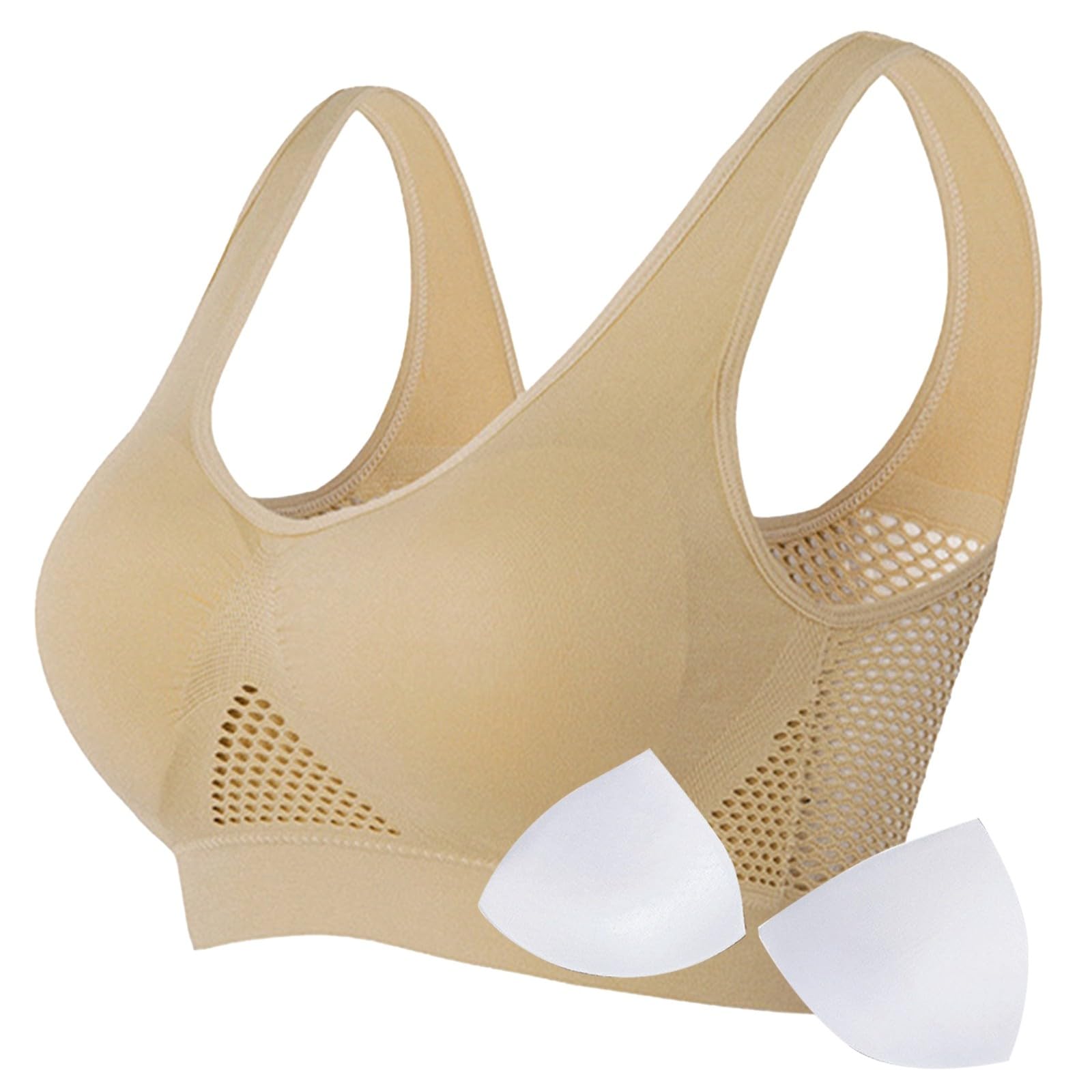 Womens Sports Bras Cutout Design Yoga Workout Lightweight Wire-Free Breathable Medium Support Activewear