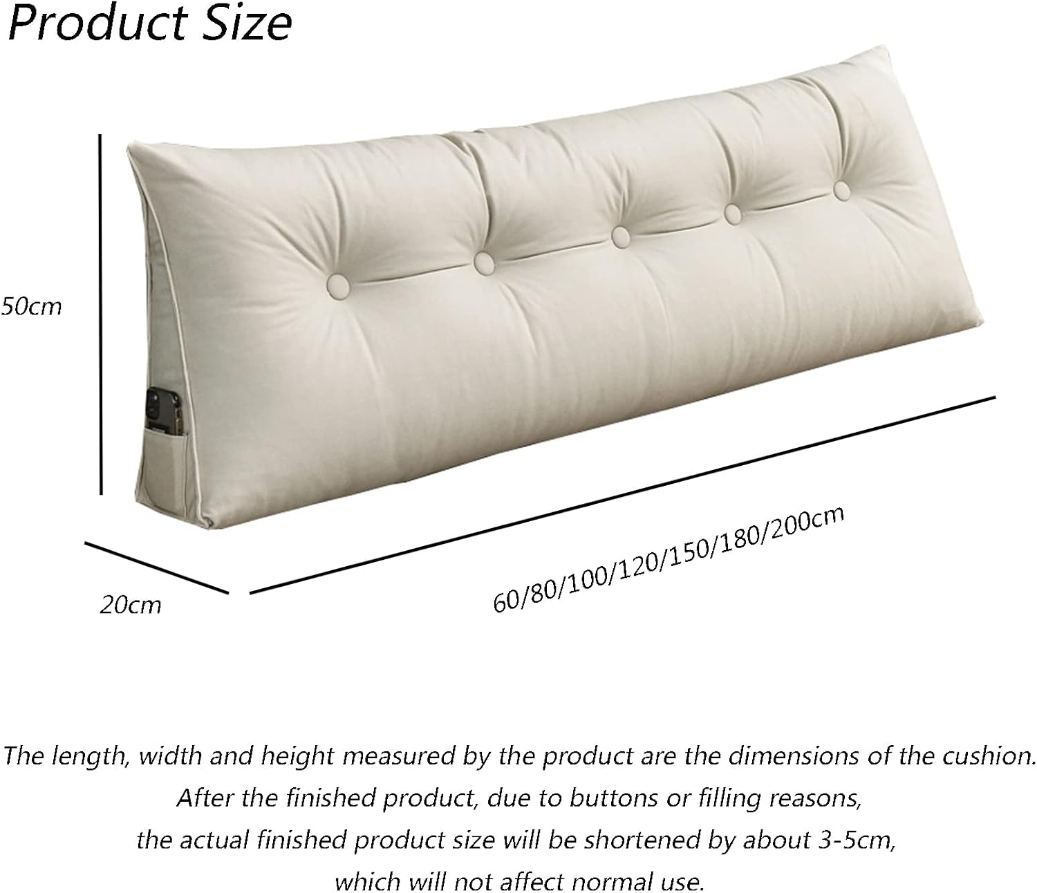 Solid Color Triangular Reading Pillow Large Bolster Headboard Support Cushion for Pregnancy, Wedge Pad, Waist Pad Triangular Reading Pillow Headboard Back Cushion,D,23.6 x7.87x19.68IN