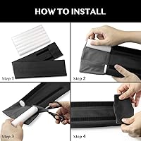 Vista 5 de Topes dobles para puertas impermeables, tamaño ajustable de 30" a 36", protectores de corrientes de aire, bloqueador de ruido, bloqueador de brisas