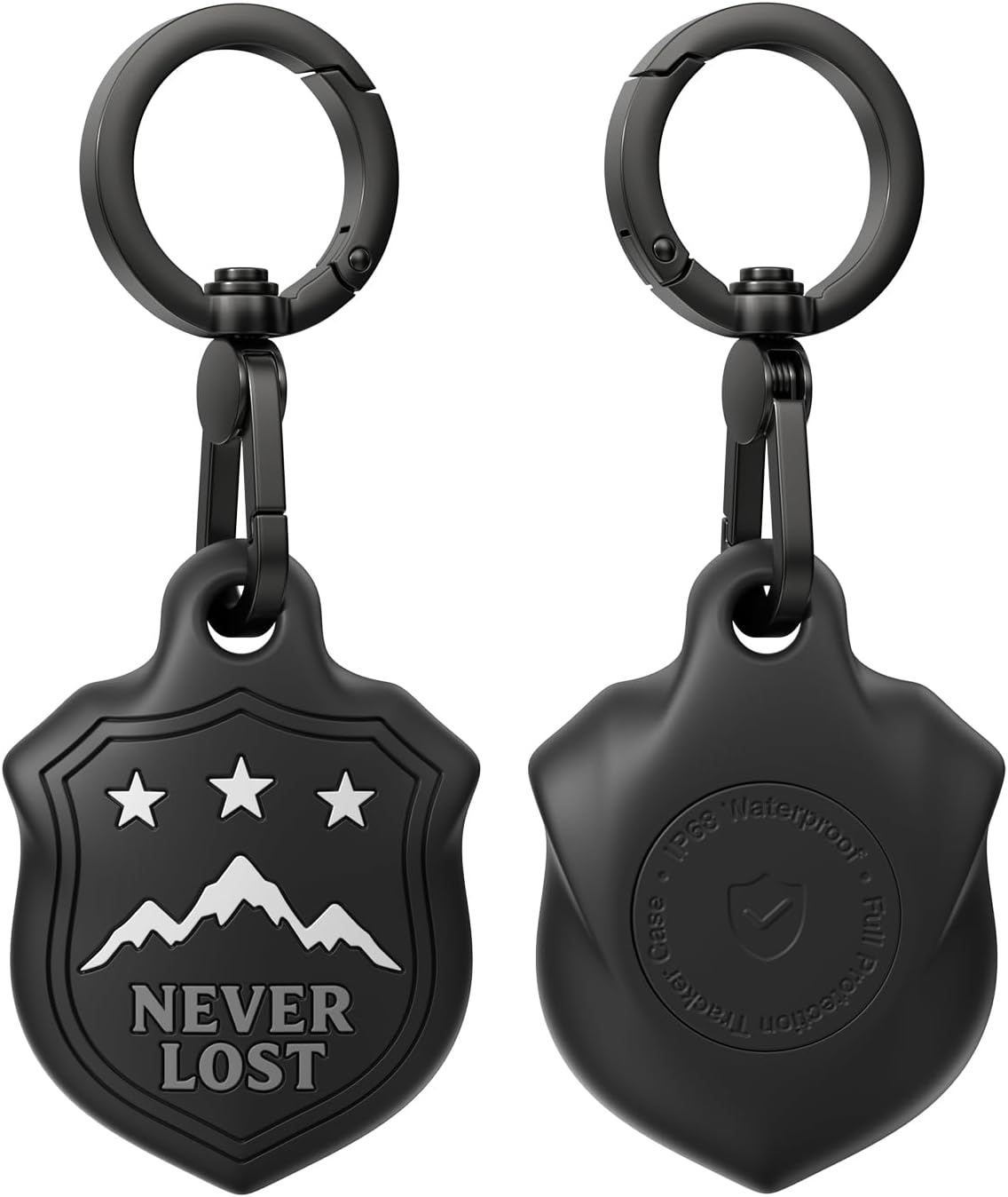 AirTag Holder Keychain, Waterproof AirTag Case with Swivel Key Ring