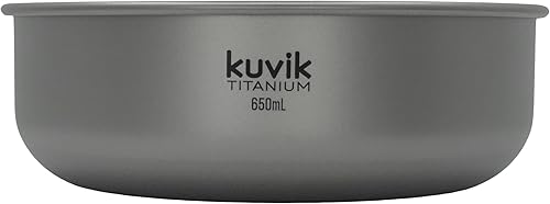 Miniatura 3 de Kuvik Cuenco de titanio de 22.0 fl oz (22 oz) - Cuenco ultraligero y compacto para mochileros, campamento y supervivencia