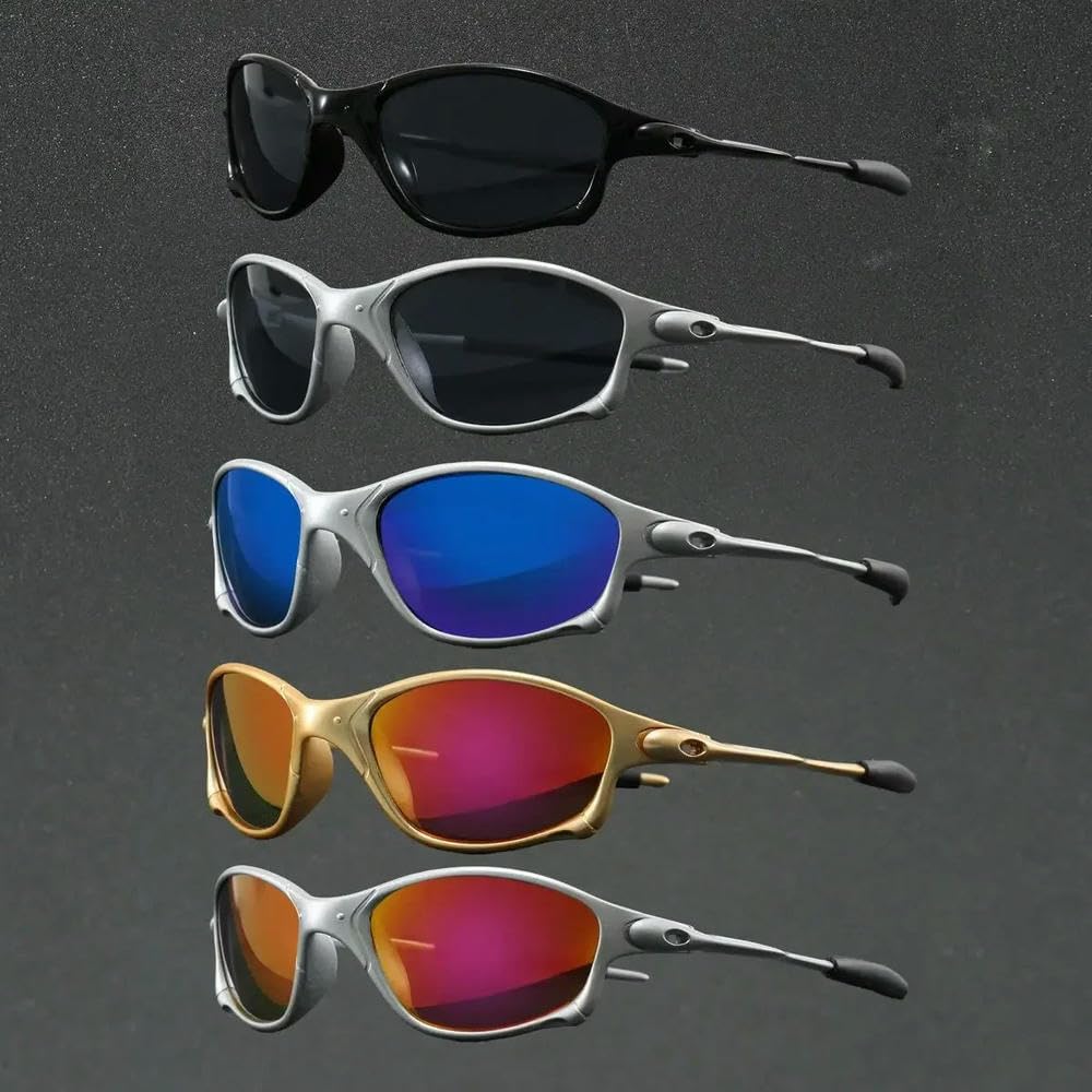 DYRBF Occhiali da sole polarizzati da uomo e da donna, occhiali da sole vintage Cat Eye, protezione UV400, lenti in policarbonato, design a tempio cavo, leggeri, per ciclismo, pesca, feste, viaggi