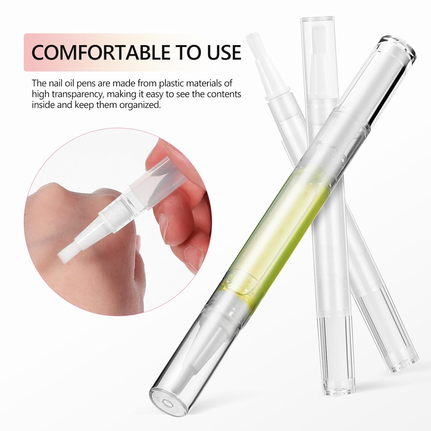 Beaupretty 40pcs 3ml Cuticle Oil Pen with Stickers Refillable Empty Twisting Pens Sample Lip Gloss Pens With Brush Tip for Traval (Pack of 2)