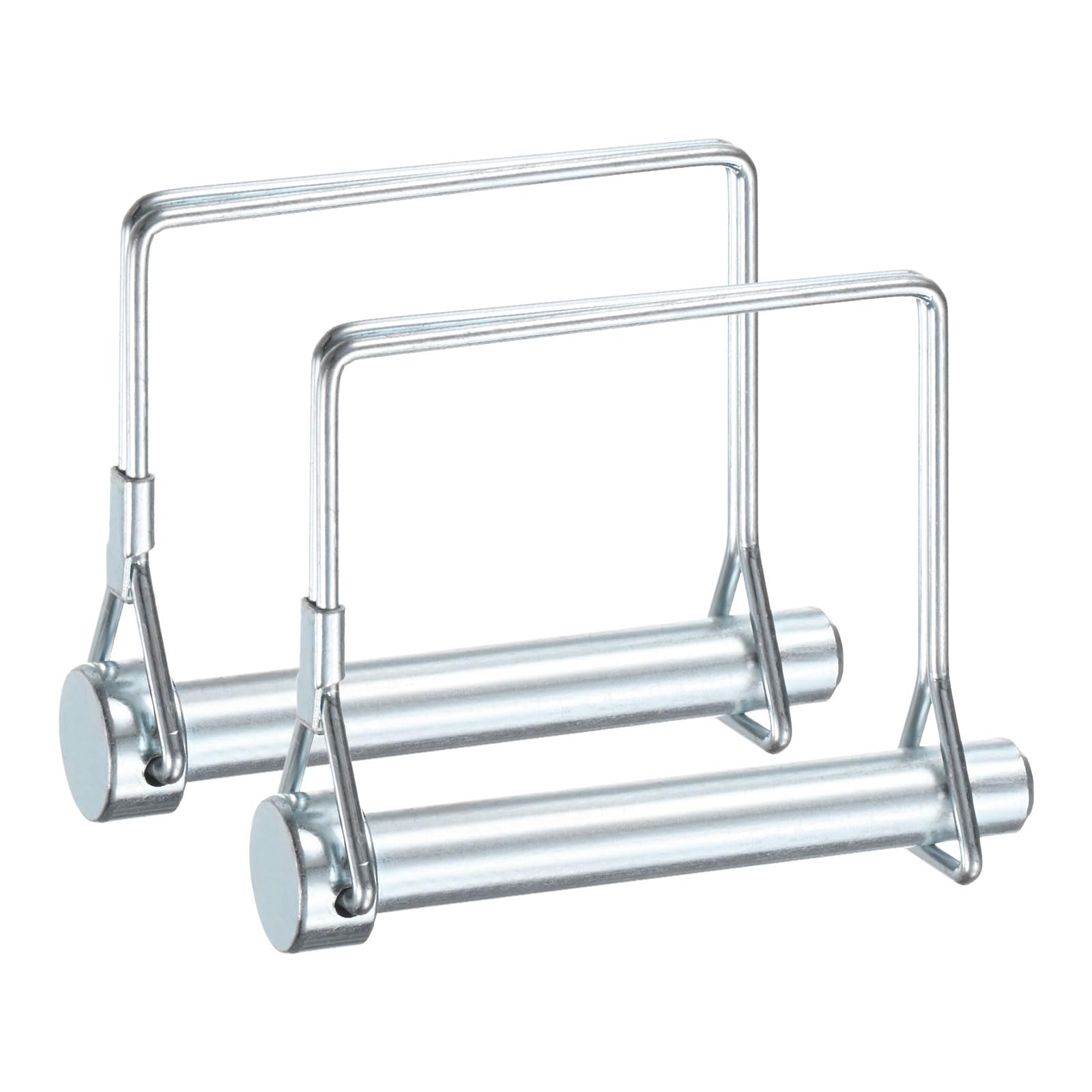 M METERXITY 2-Pack Trailer Coupler Pin, 10mm x 70mm(DxL) Carbon Steel Galvanized D Shape Trailer Coupler Pin, Wire Lock Pin for Farm Trailers/Lawn Mowers/Garden, Coupler PTO Shaft