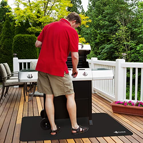 FLASLD 36 x 48 inches Under The Grill Protective Deck and Patio Mat, Fireproof Fireplace Mats to Protect Floor and Deck - Image 4