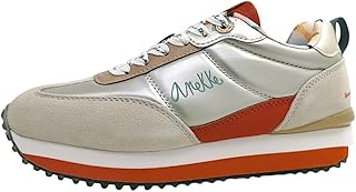 Anekke Zapatillas Deportivas Beige Mujer - Sneakers Smart Suela Dentada y Plantilla Extraíble - Diseño Moderno y Estampado...