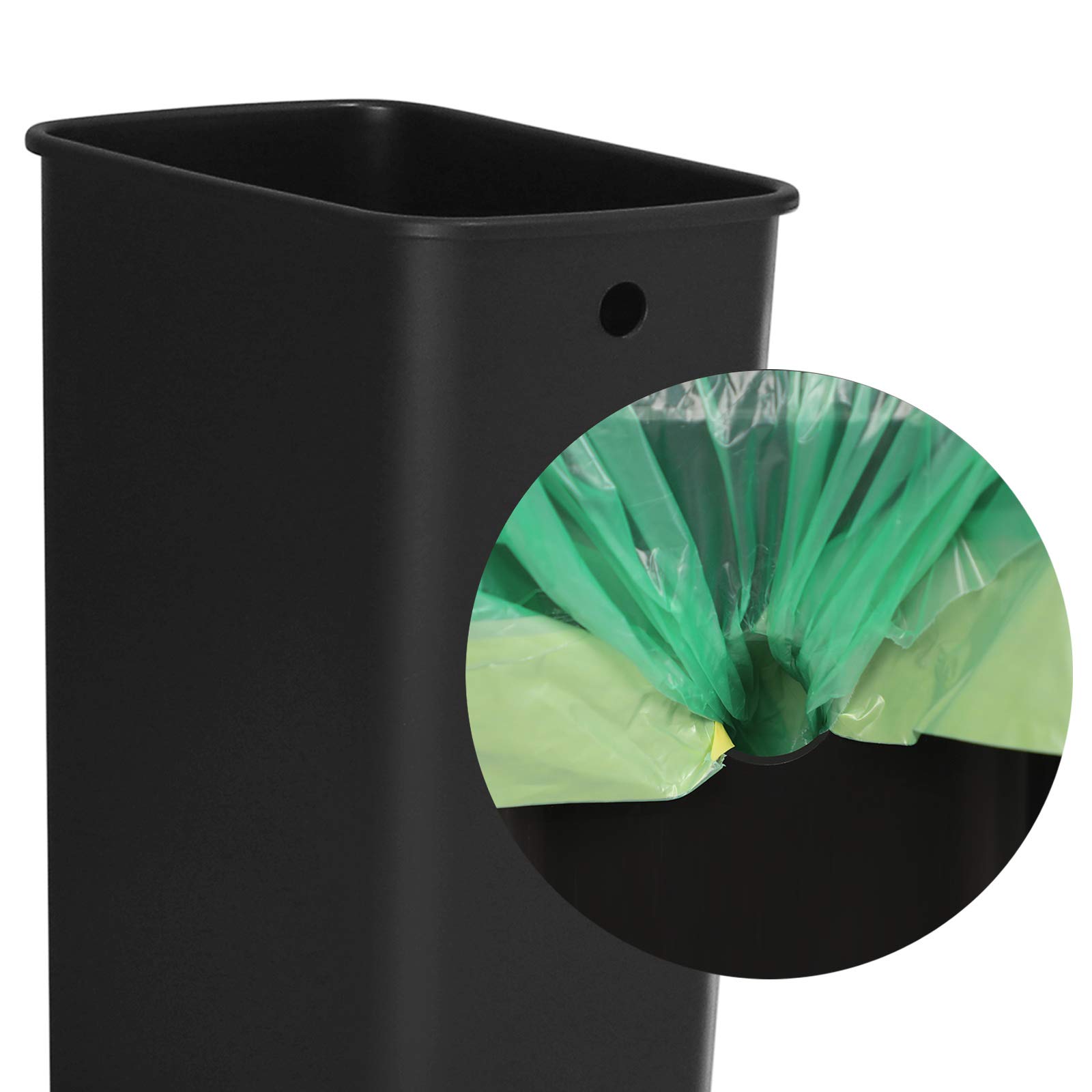 Buy SONGMICS Dual Rubbish Bin, 2 x 20L Trash Can, Metal Step Bin, with