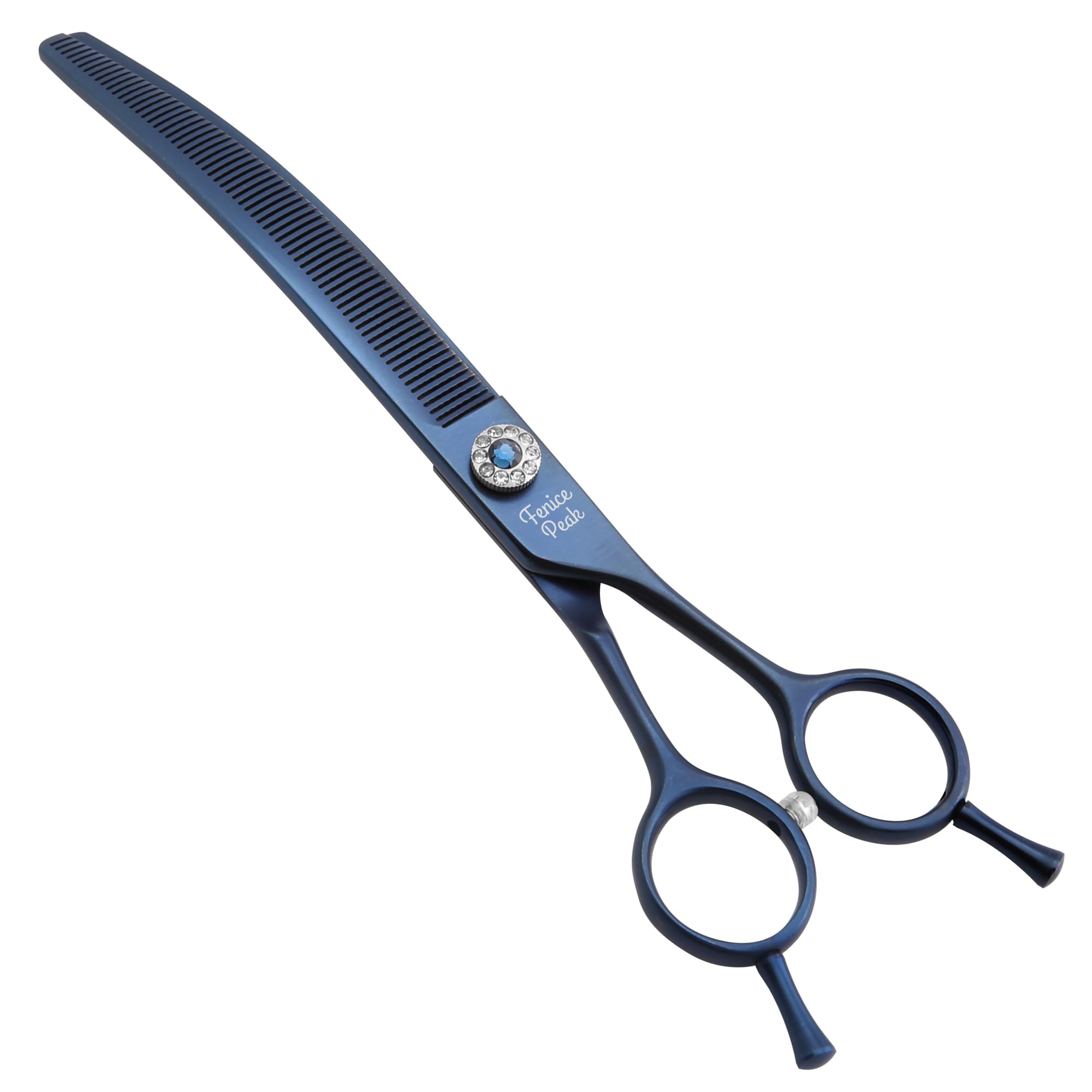 Fenice Peak Professional Dog Grooming Scissors Pet Curved Thinning Shears 7.0'' Extremely Sharp Blades 440C Steel Thinning Scissors Durable Smooth Motion&Fine Cut for Dogs and Cats