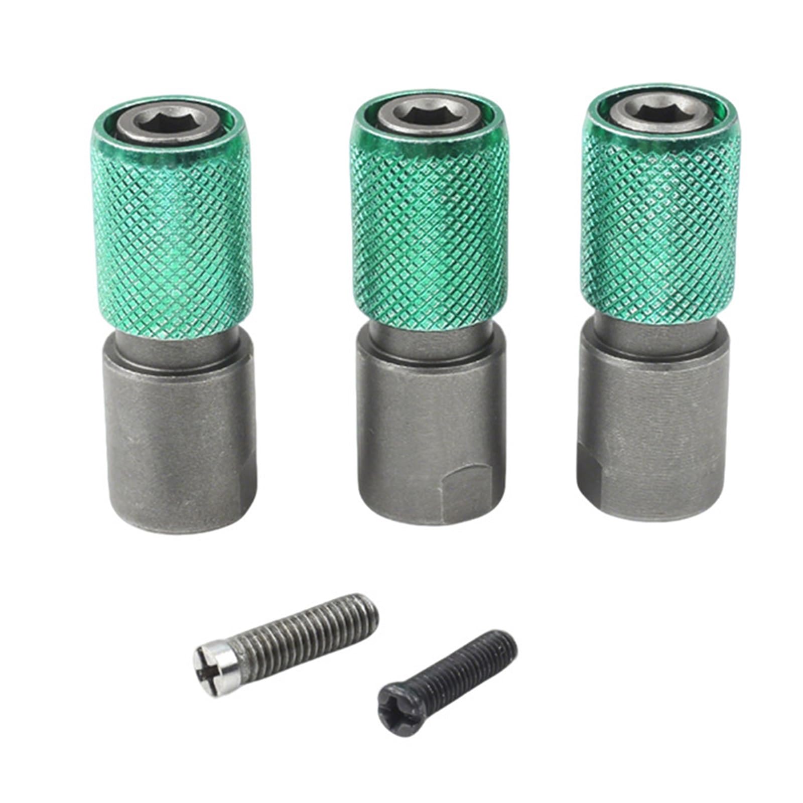 Peiiwdc Release Tool Adapter Set Threaded Carbon Steel Conversion Heads With Knurled Sliding Collar, 3 Piece Drill And Grinder Connector Set For Repair Installation