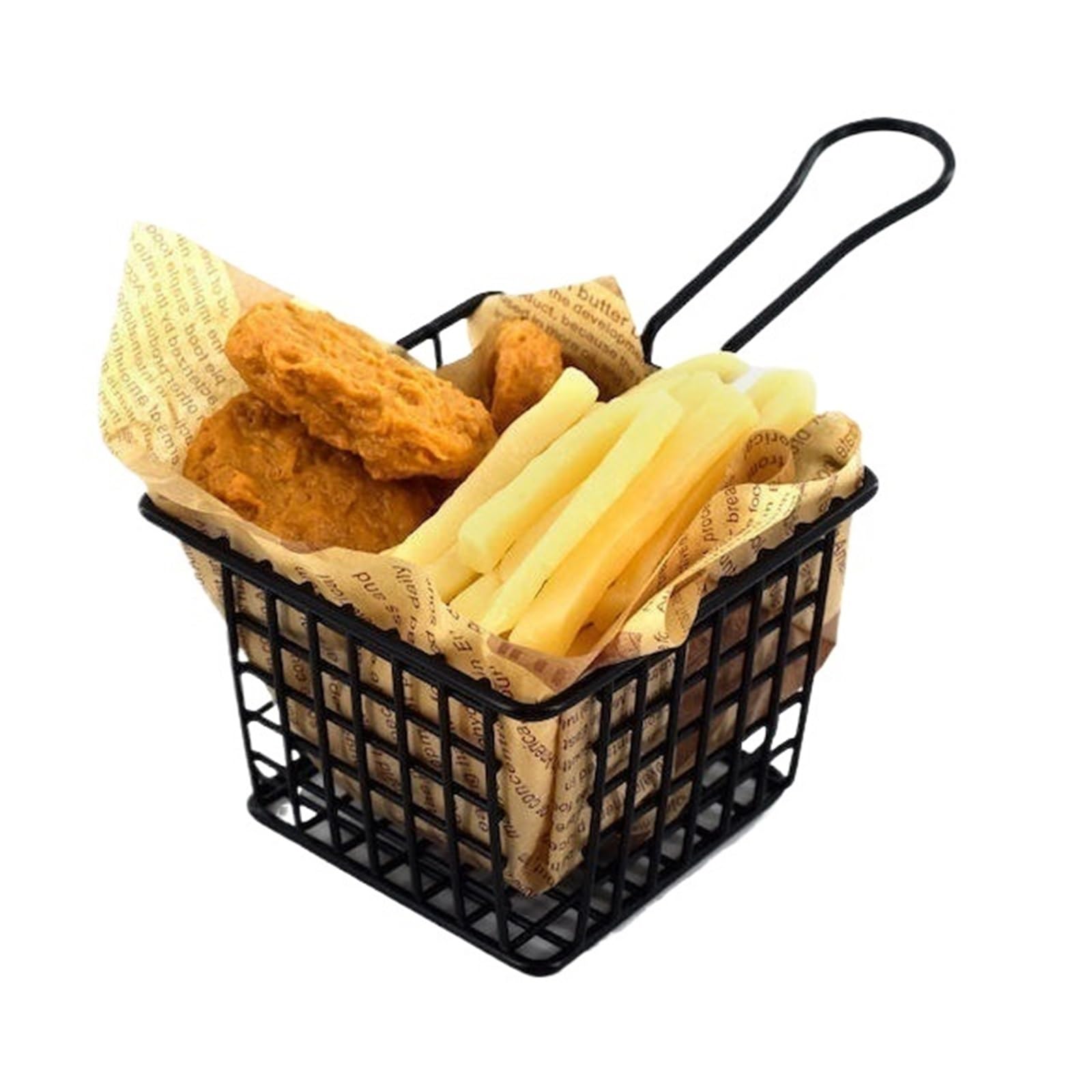 Koszyki Do Smażenia Trójwymiarowy kwadratowy koszyk do smażenia dla restauracji zachodnich Koszyków Na Frytki