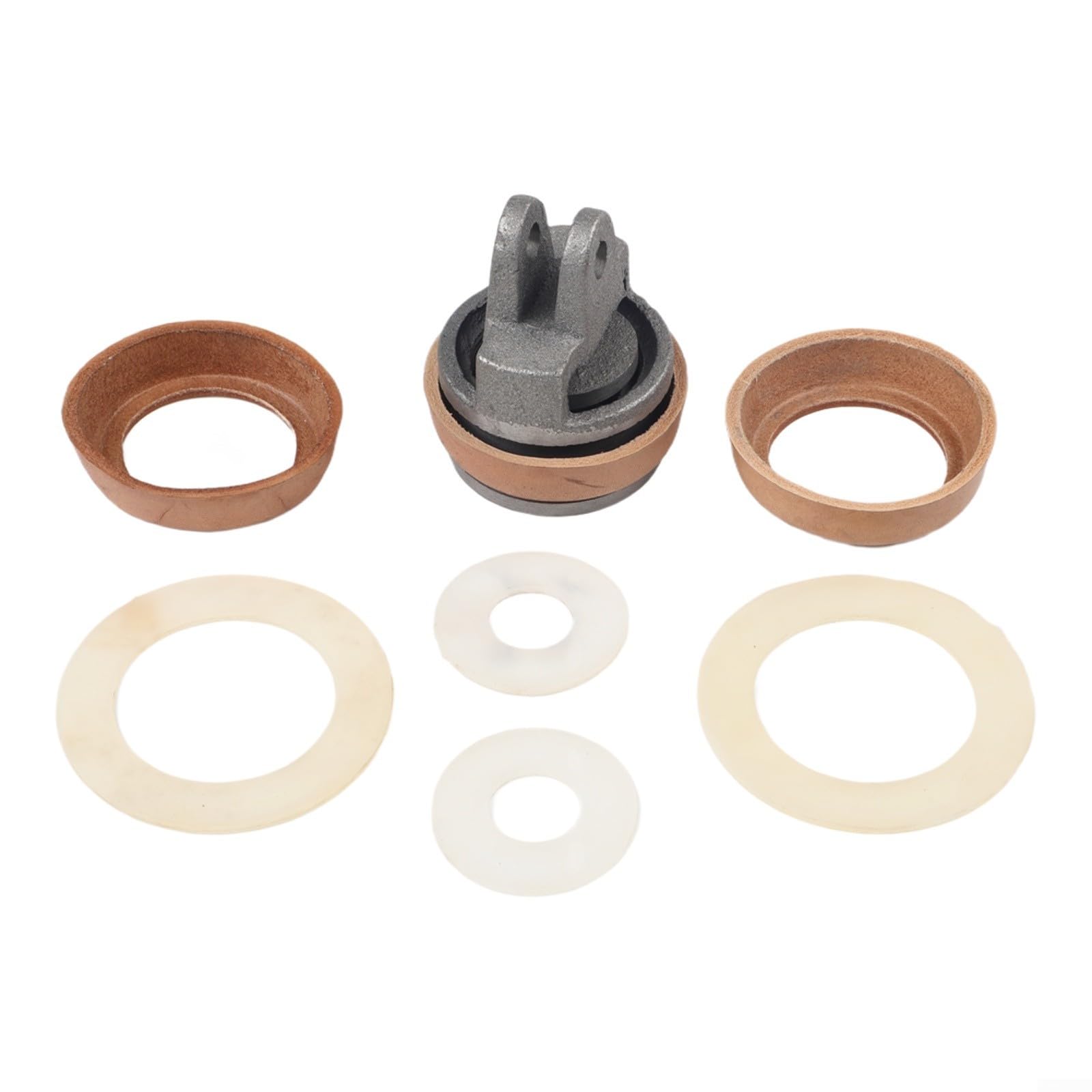 Kit di ricambio pistone e guarnizione per pompe con manico modello 75, in ghisa con pelle di vacchetta e guarnizioni in gomma, set di riparazione manuale da giardino per la manutenzione di pozzi e