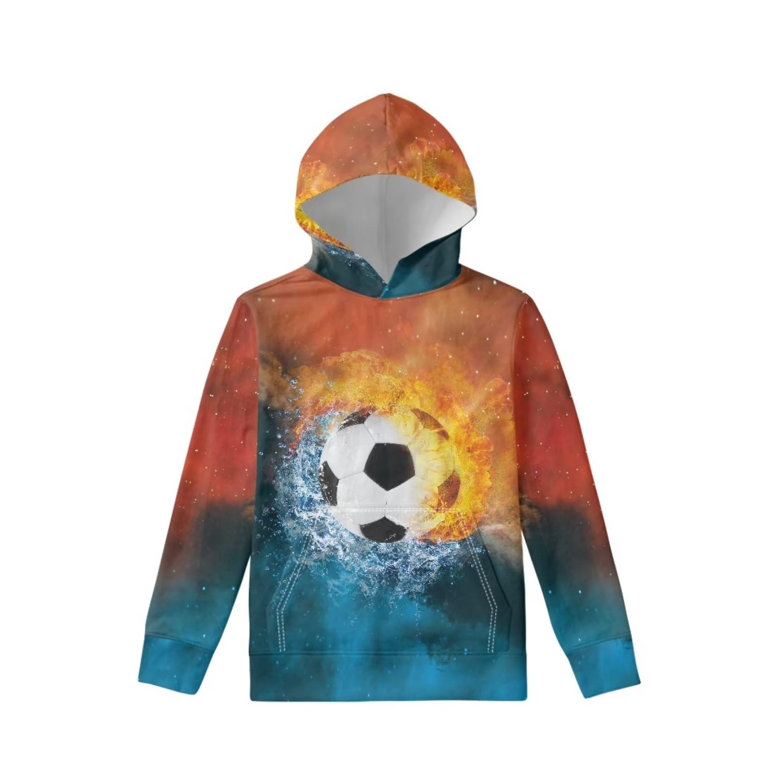 Coloranimal Girls Boys Sports Casual Long Sleeve Sweatshirts Hoodies with Front Pocket Sweater Tops Age 6-16year