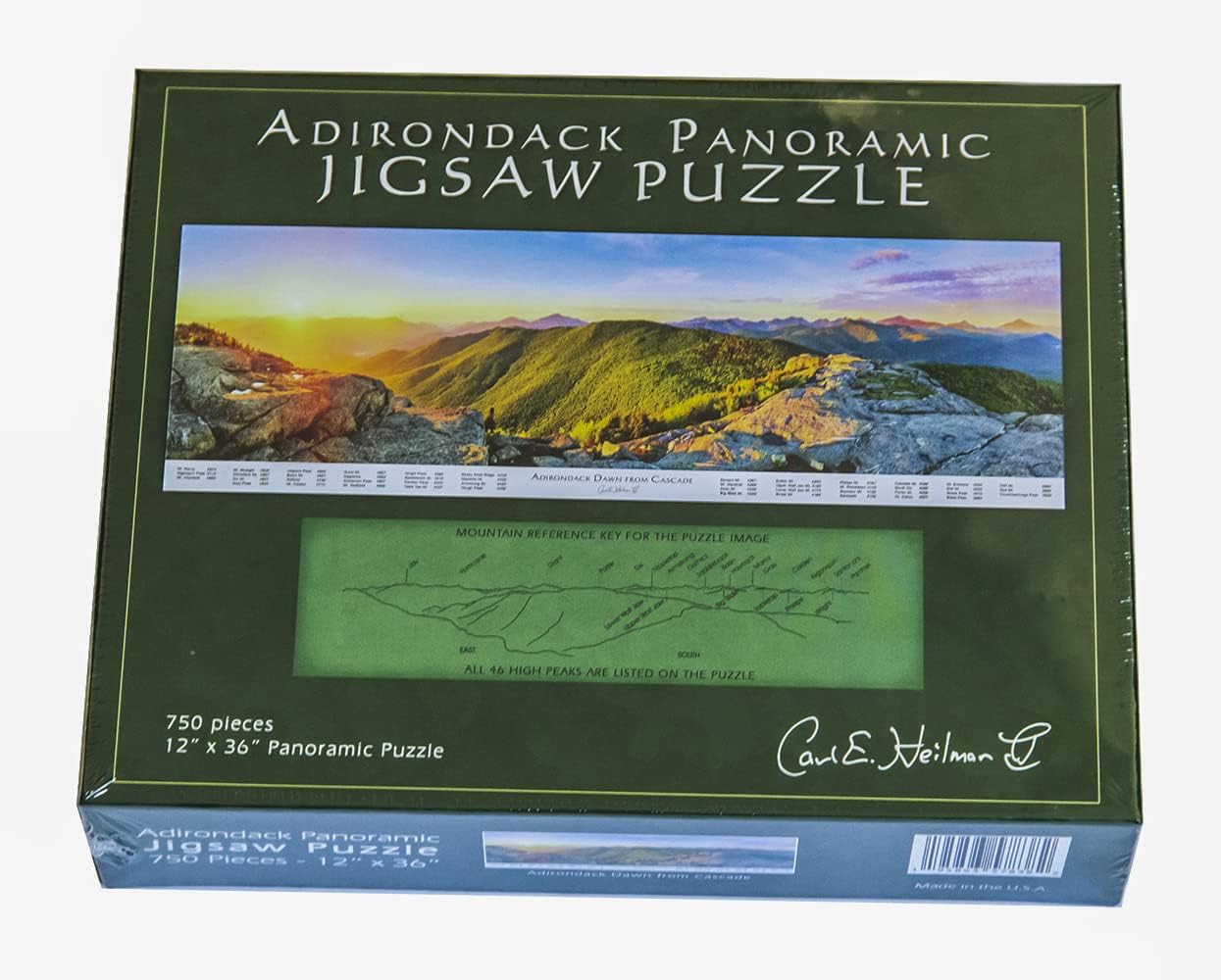Adirondack Jigsaw Puzzle, Adirondack Dawn from Cascade, 750 Piece Panoramic Puzzle for Adults, Ages 13 and up, DCPZ