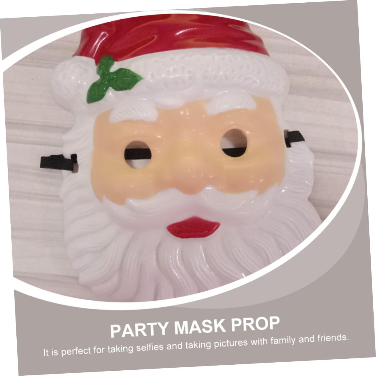 3pcs Santa Claus Mask for Christmas Party Fun Xmas Themed Decorative Masks for Festivals and Photography Safe Material Smooth Edges for Family and Friends Celebrations