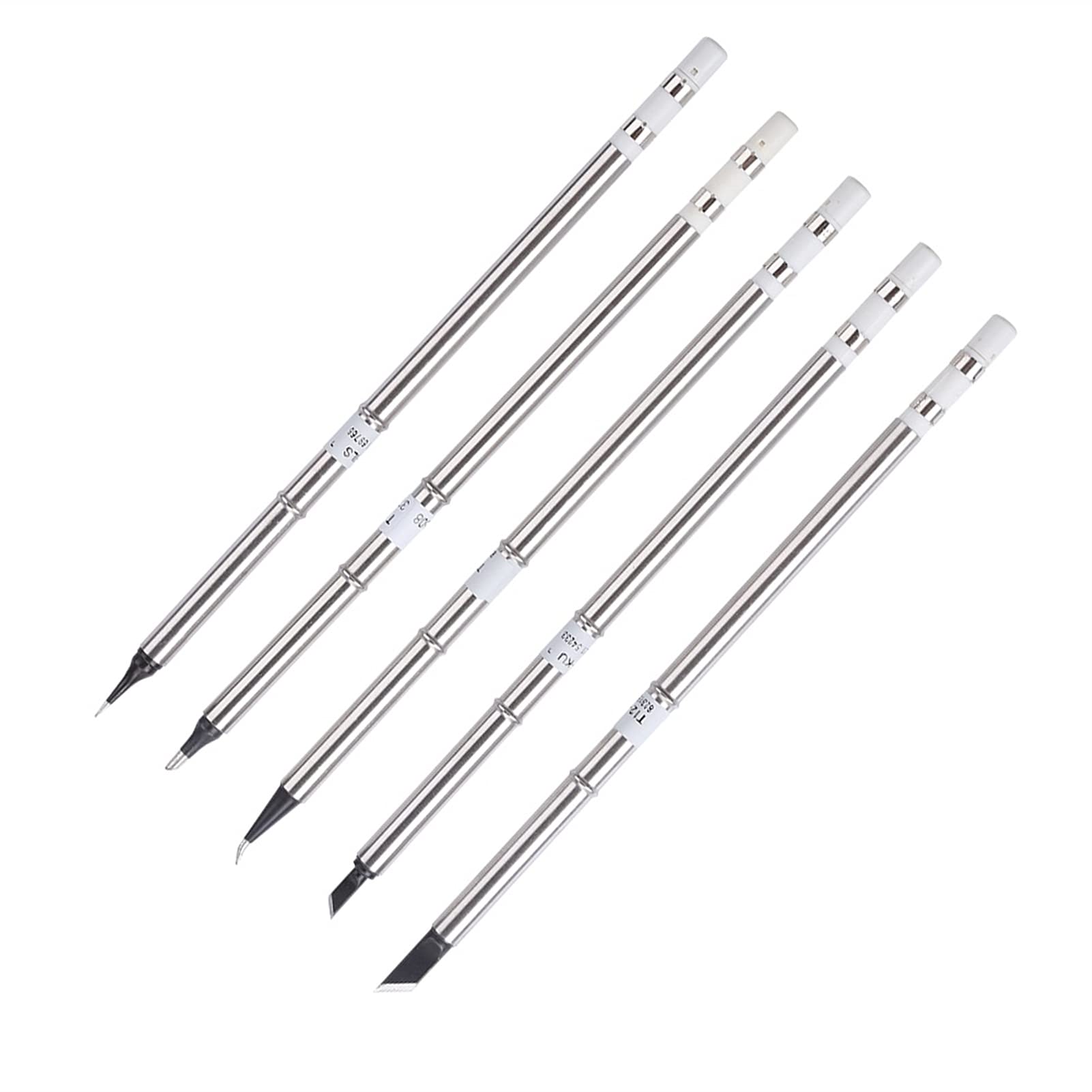 Temhyu Shuxiang-Soldering Tips 5Pcs Black T12 Soldering Iron Tips, T12-K, T12-JL02, T12-ILS, Lead-Free Solder Tip, Welding Sting For Soldering Station Resistance To Oxidation