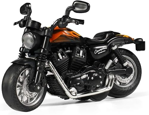 Juguetes de motocicleta de tracción hacia atrás, pequeño regalo con iluminación musical, motocicletas retro de juguete para niños de 3, 4, 5, 6, 7,