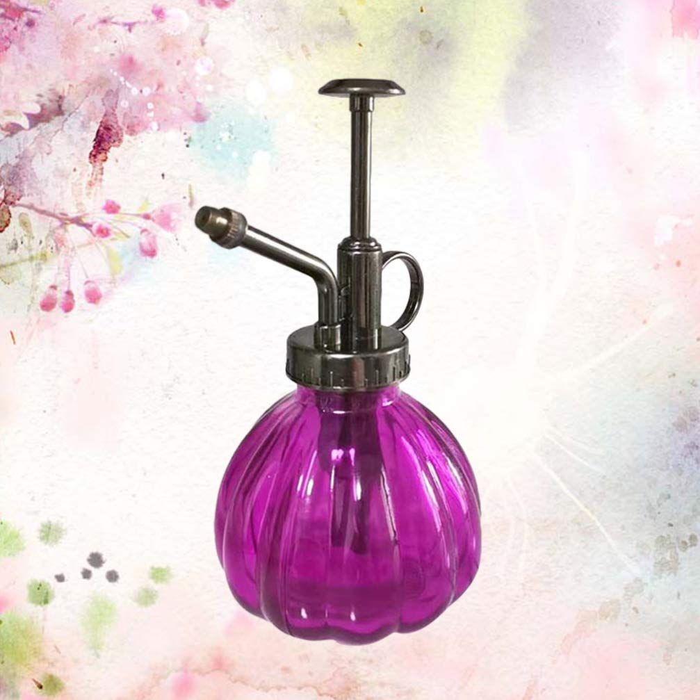DOITOOL 1PC Vintage Style Plant Mister Spray Bottle Plastic Pumpkin Shape Watering Can Purple for Plants Indoor