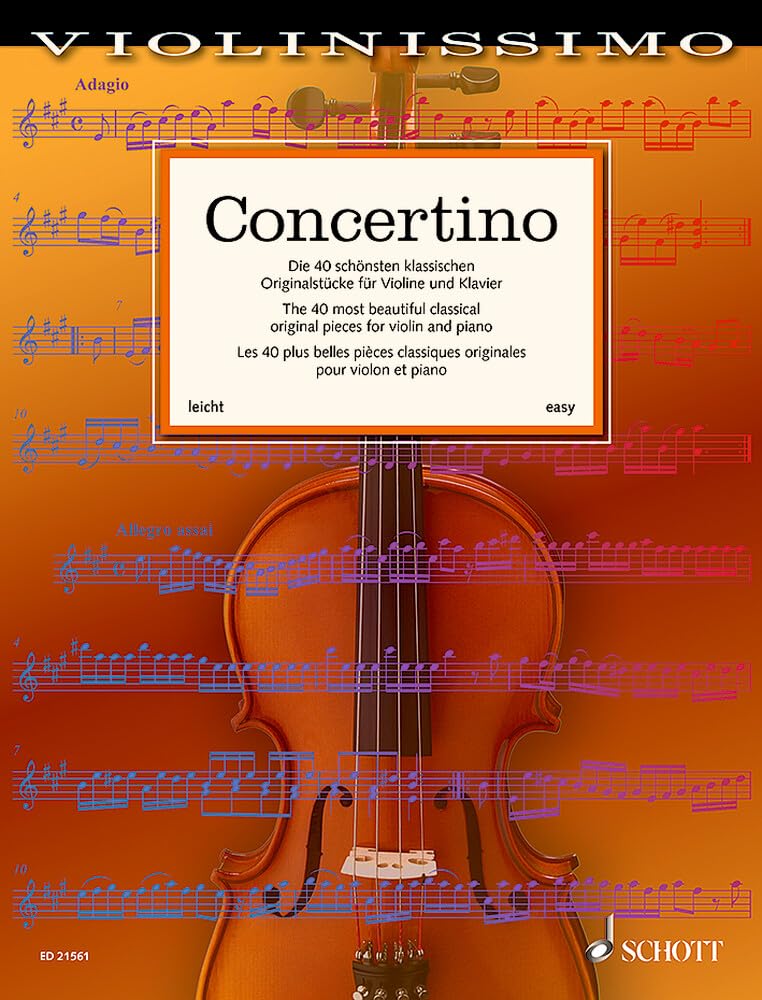 Concertino: Violin and Piano: Les 40 plus belles pièces classiques originales pour violon et piano. Vol. 1. violin and piano. Partition et partie.