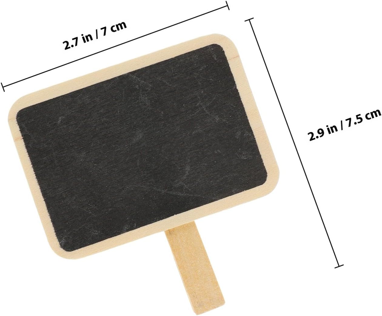 VANZACK 10Pcs Wooden Blackboard Clips Multi-Function Message Clamps Reusable Chalkboard Markers for Home Office Kitchen Memo Board Decorative Set