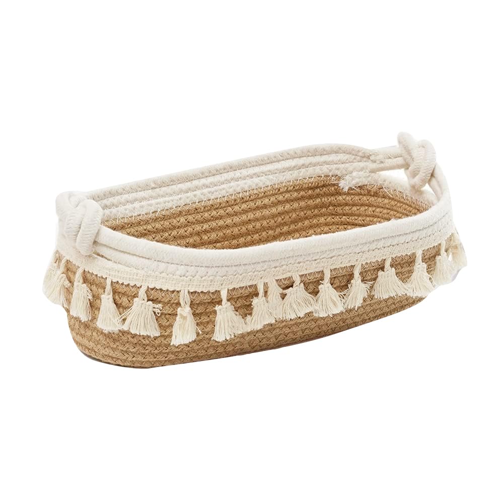 CTRLZS Toilet Paper Storage Basket Bathroom, Woven Storage Basket for Toilet Tank Top Boho Decor, Decorative Storage Baskets Easy to Use