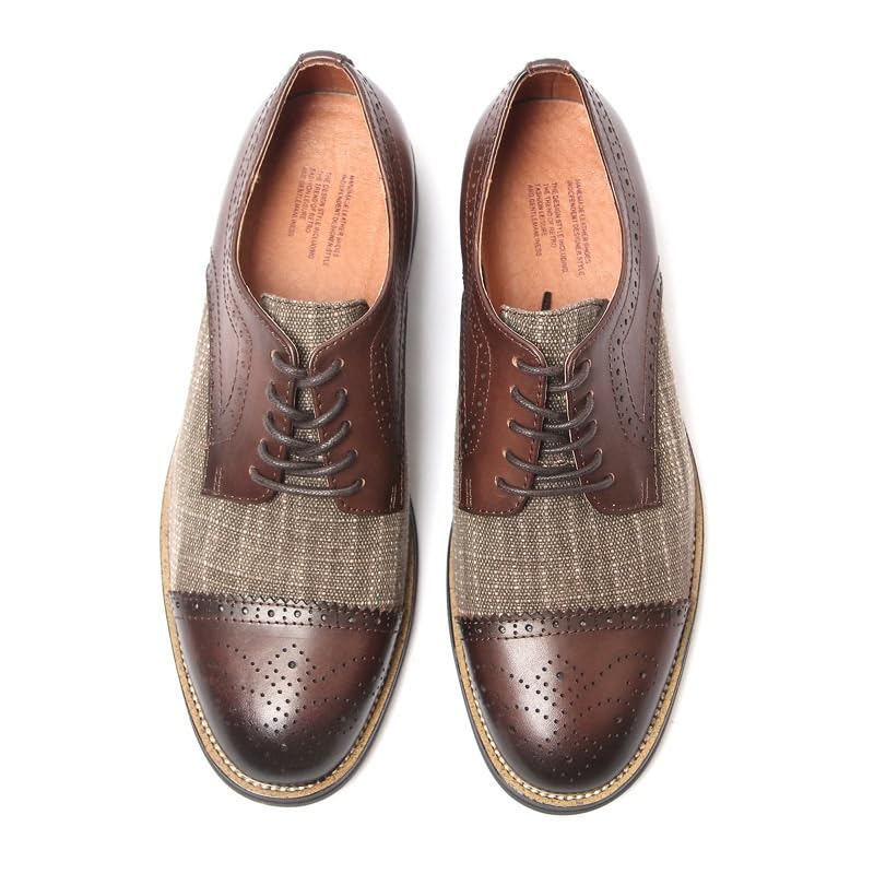 Fashionable Patchwork Dress Oxford Shoes for Men Classic Lace Up Comfort Orthopedic Leather Shoes2