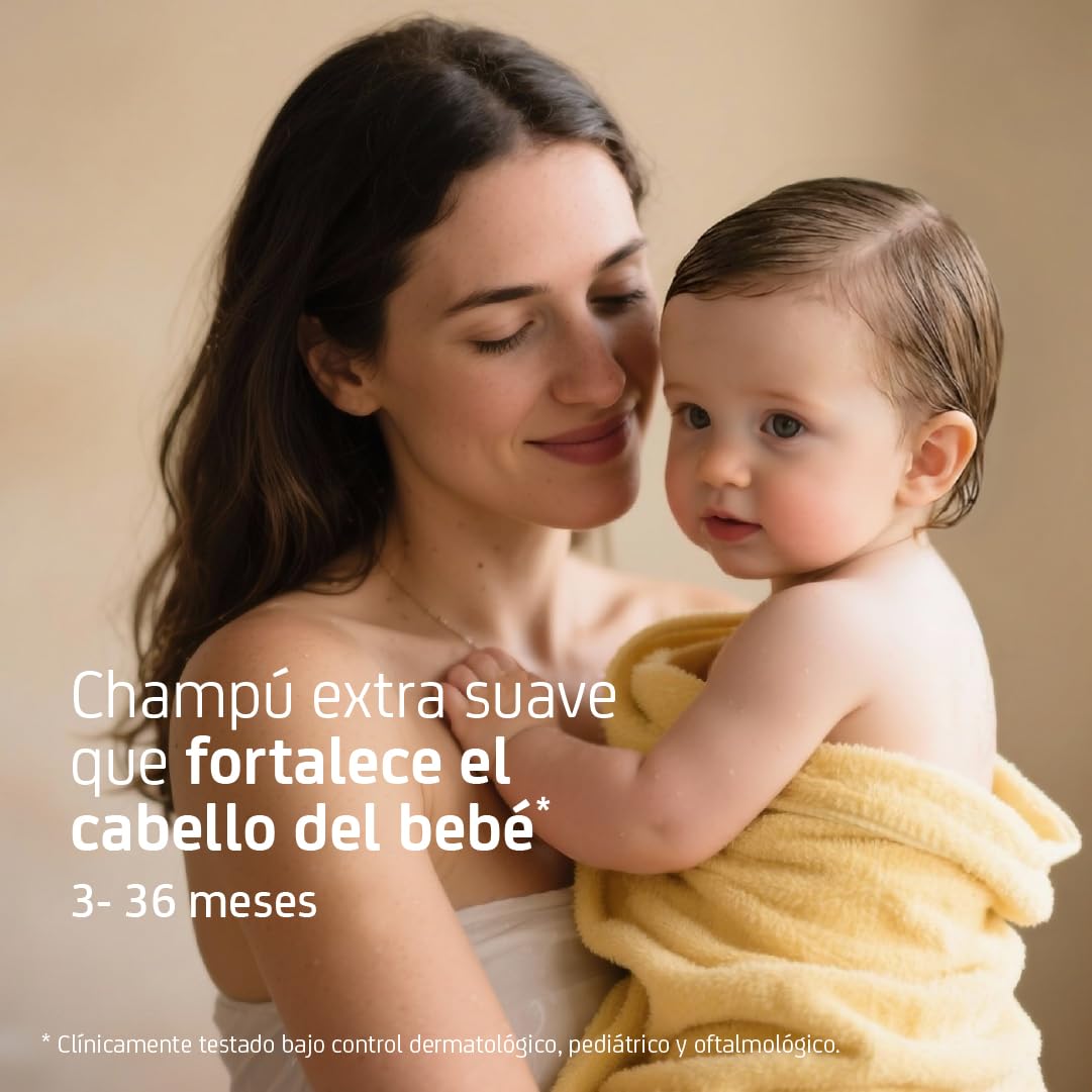 Nuggela & Sulé Champú BABY - Extra Suave. Bebés de 3 a 36 meses. Extracto de Cebolla Roja y Vitamina E. No irrita los ojos. Línea Infantil. 1 x 250 ml