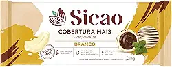 Cobertura Barra Fracionada Chocolate Branco Mais 1,01kg - Sicao